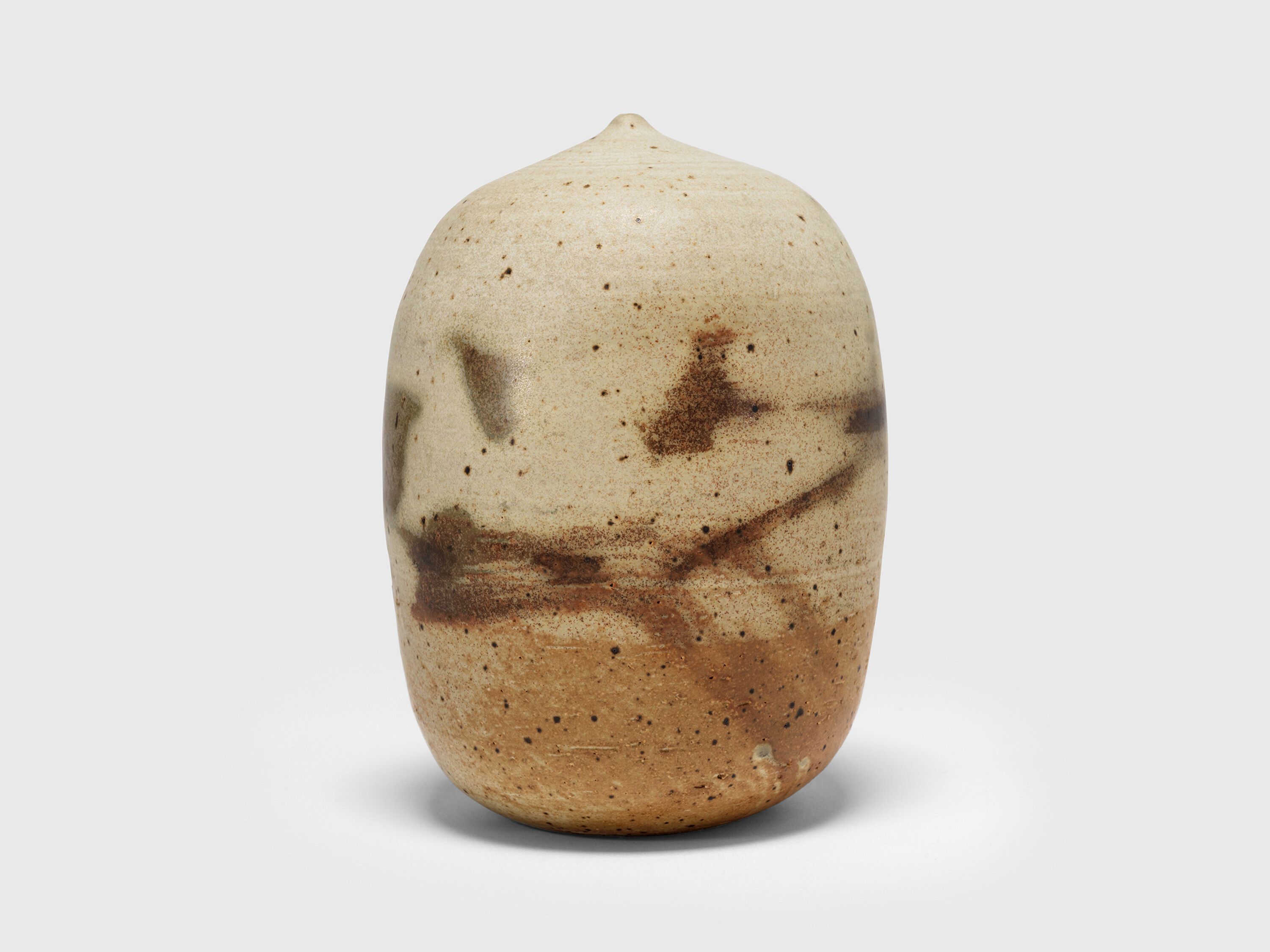 A sculpture by Toshiko Takaezu, titled Closed Form, circa 2005.