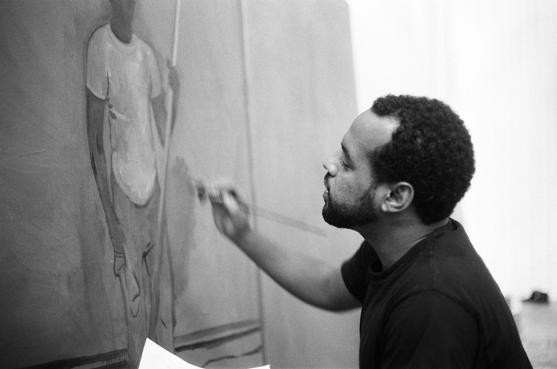 A detail from a photograph of Noah Davis, dated 2009