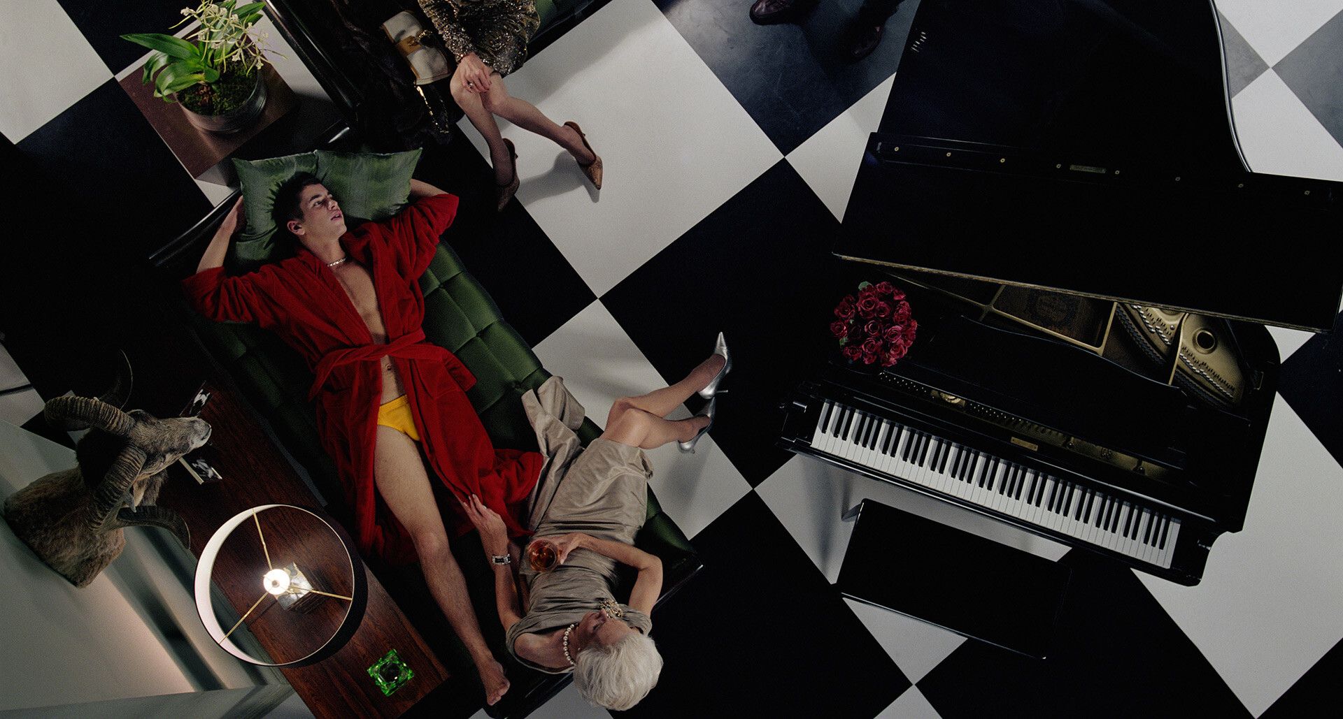 A detail from a photograph by Philip-lorca diCorcia, titled, W, September 2000, #7, dated 1997.