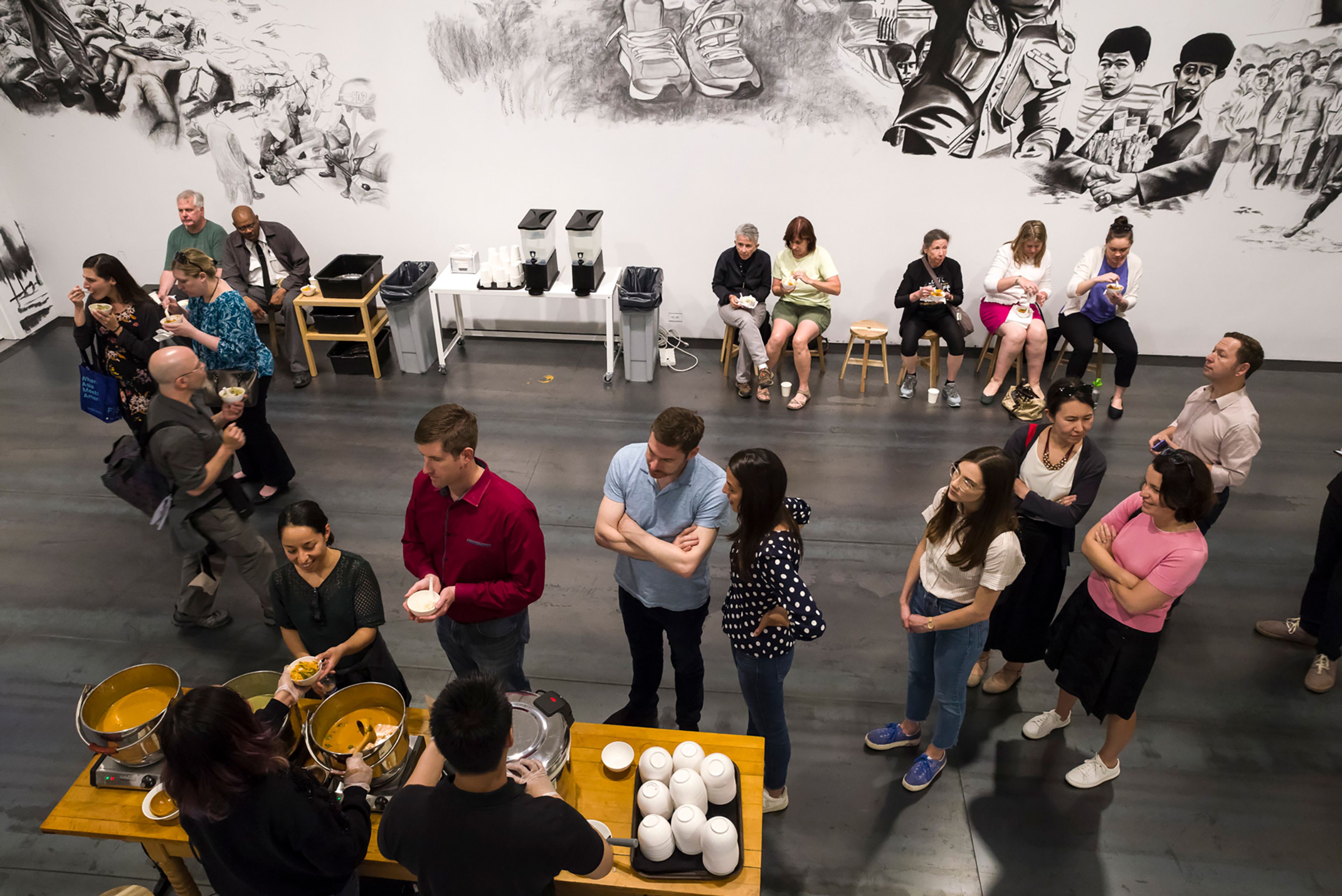 An installation view of the exhibition Who's Afraid of Red Yellow and Green, at the Hirshhorn Museum, dated 2019.