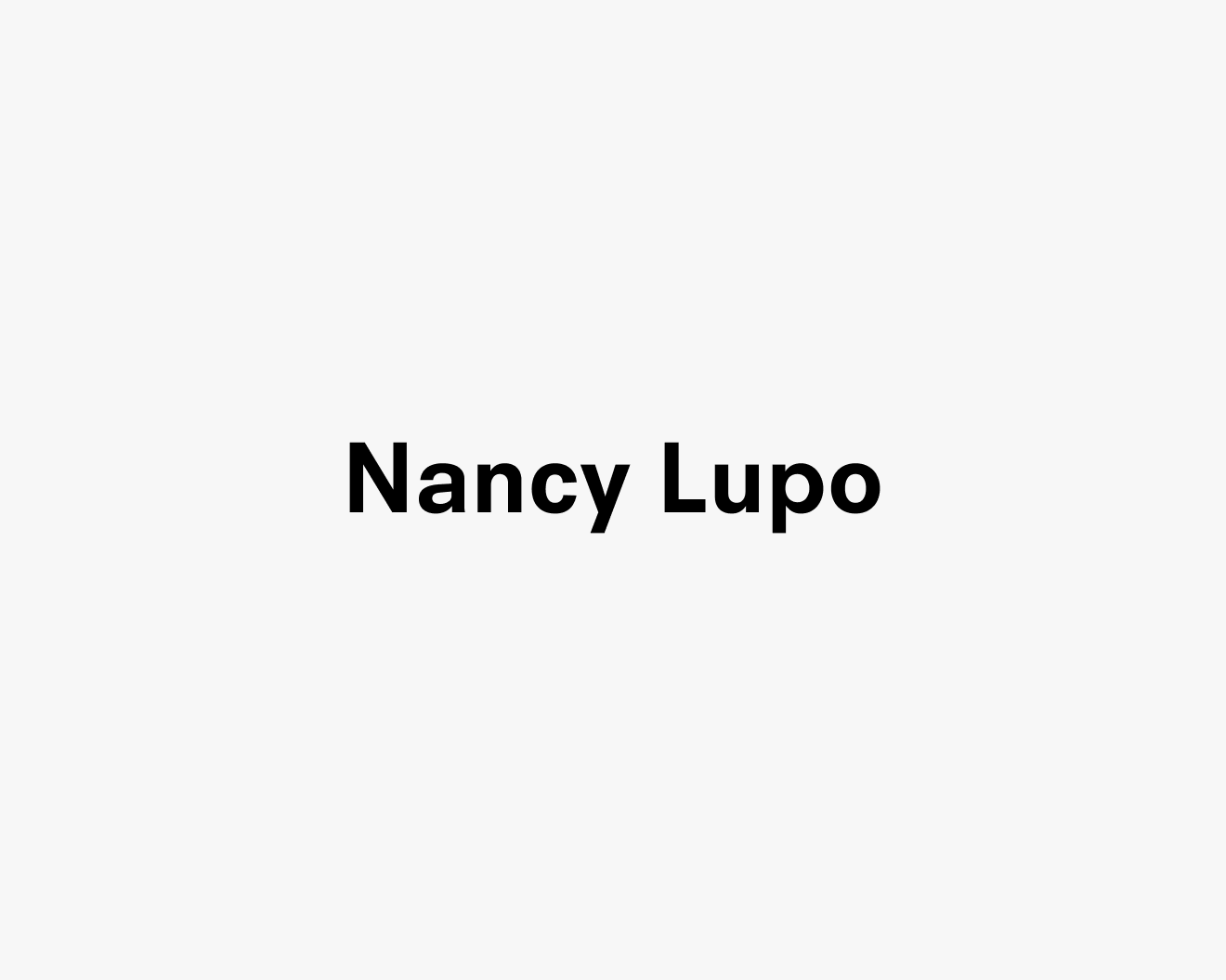 Text description that reads Nancy Lupo