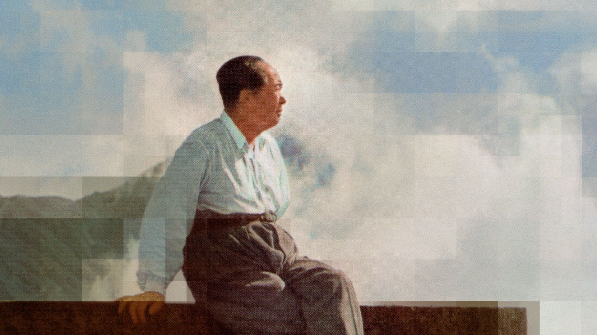 A detail from a photograph by Thomas Ruff, titled tableau chinois_17, dated 2020