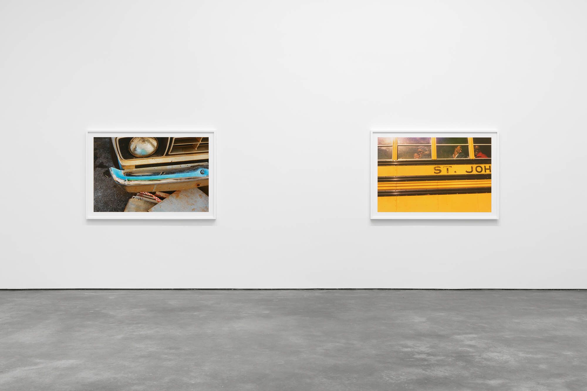 Installation view of the exhibition William Eggleston: The Democratic Forest, at David Zwirner in New York, dated 2016.