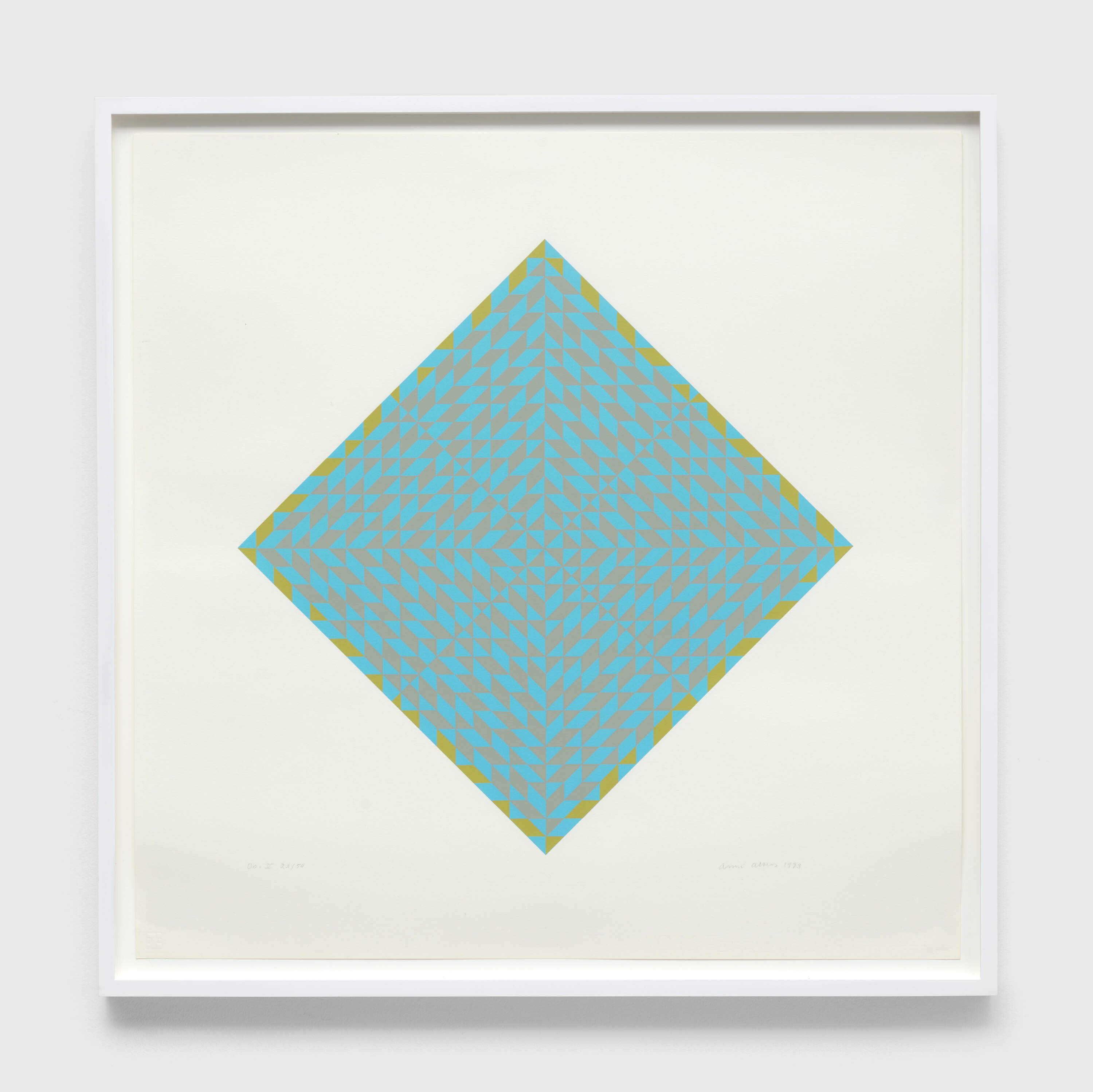 A print by Anni Albers, titled Do V, dated 1973.