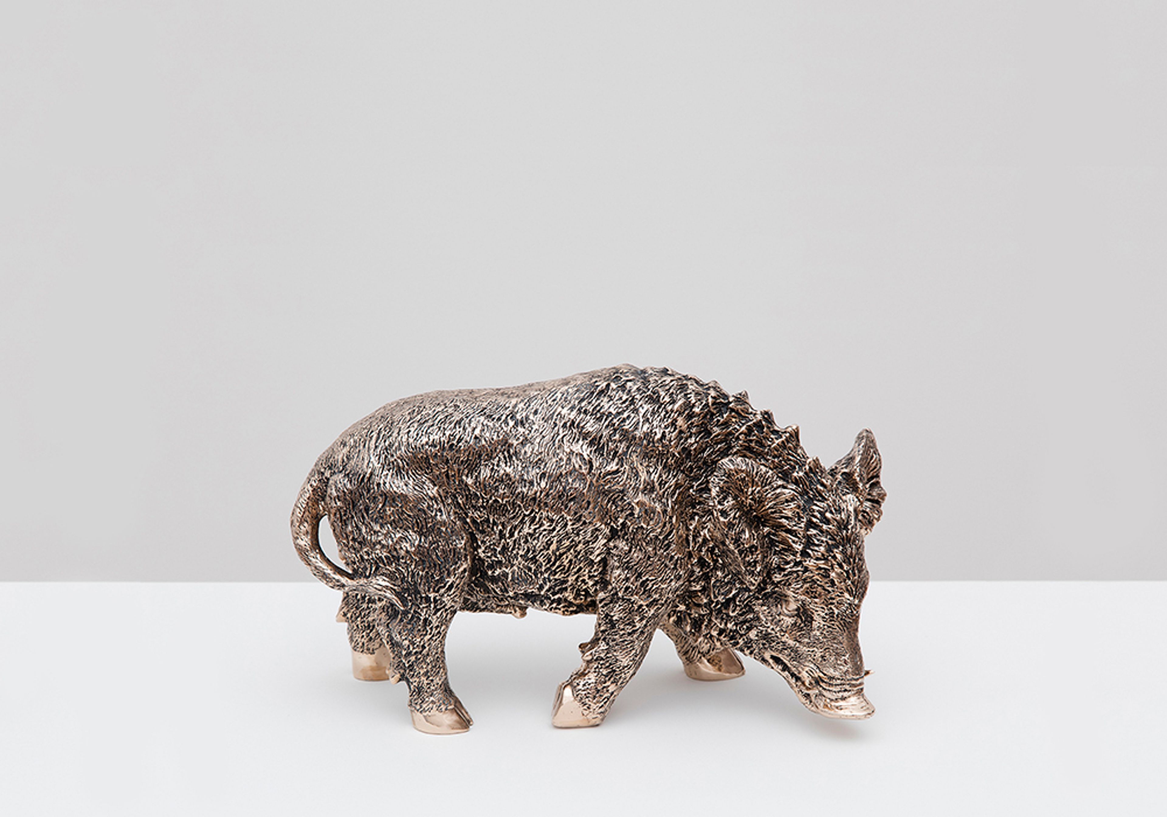 A sculpture by Sherrie Levine, titled Wild Boar After Chemin, dated 2016.