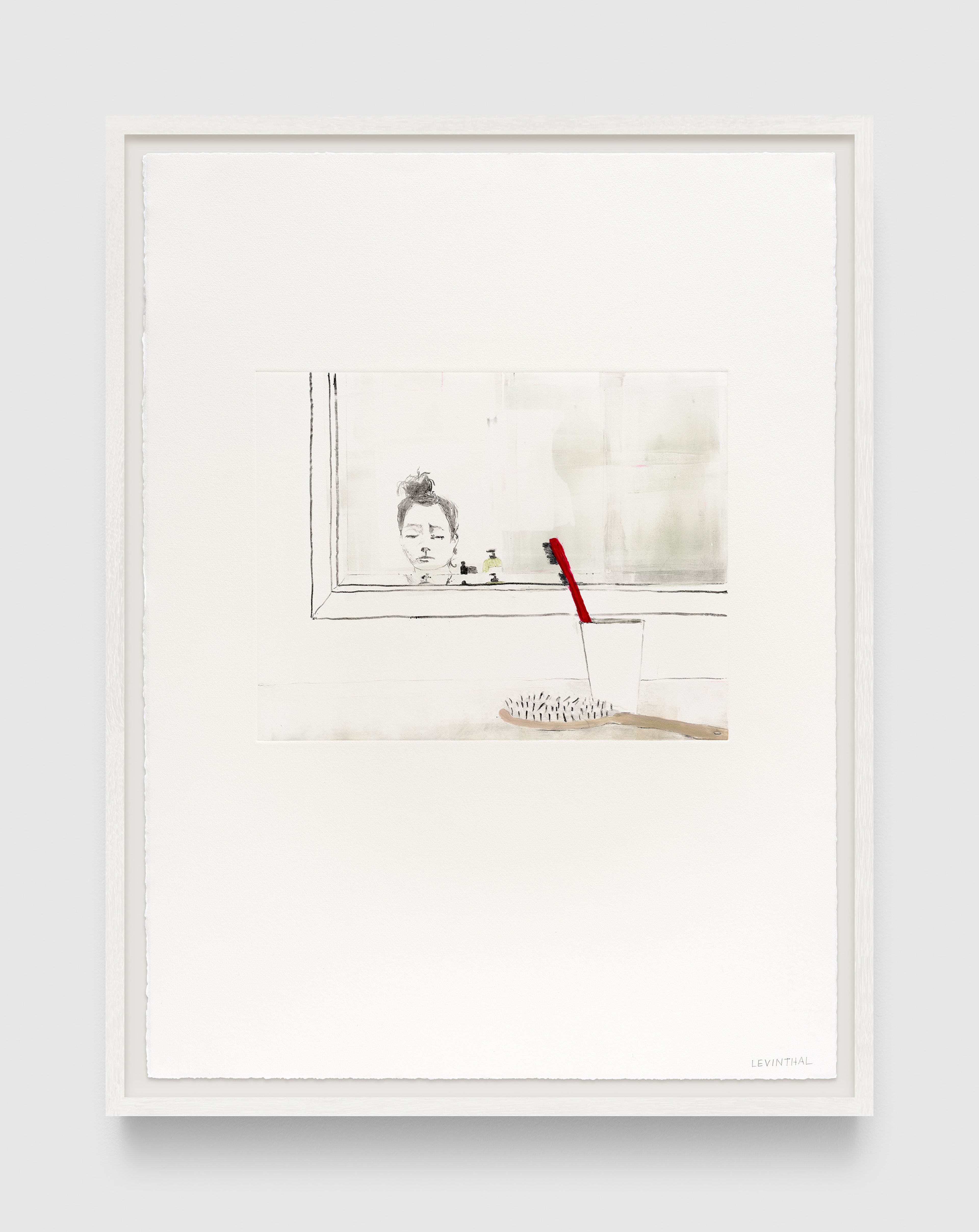 A print by Aubrey Levinthal, titled Mirror Mouths II, dated 2025.