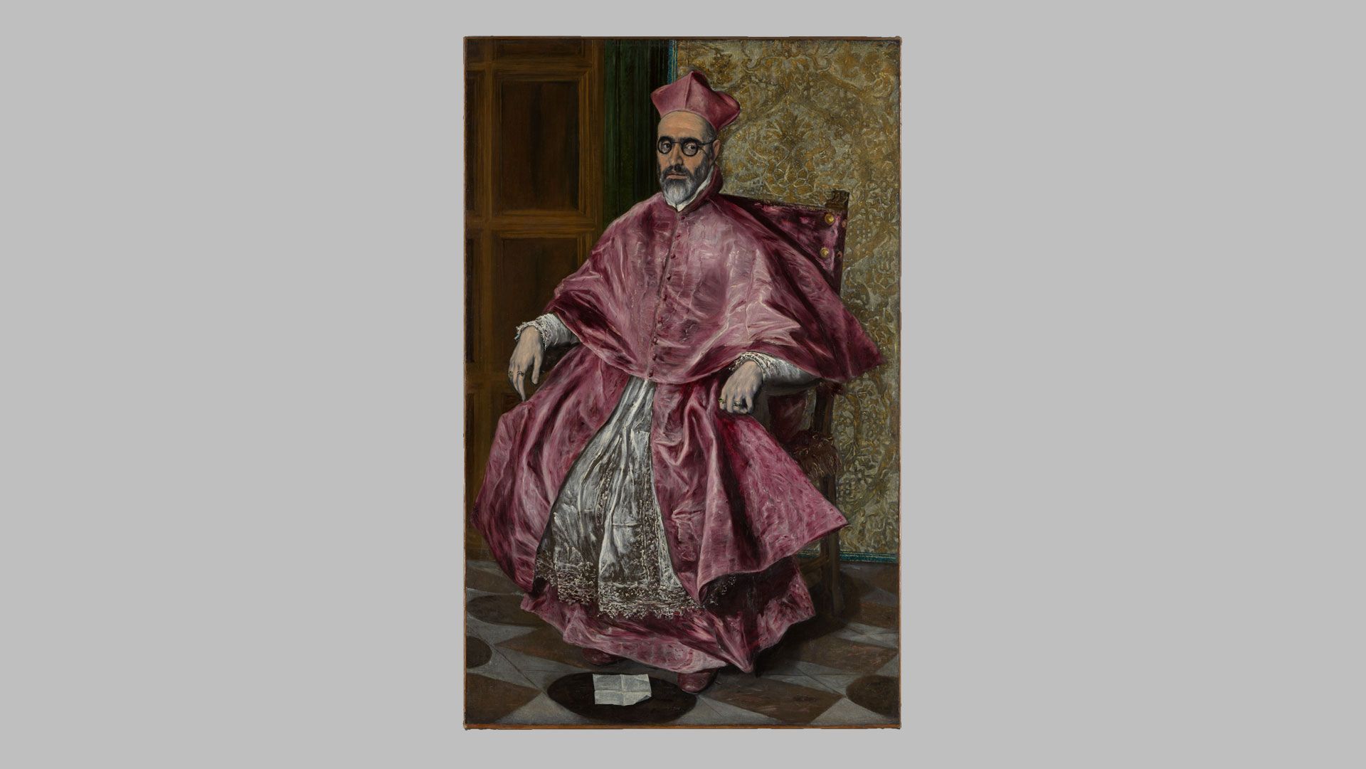 A painting by El Greco, titled Cardinal Don Fernando Niño de Guevara, dated ca. 1600.