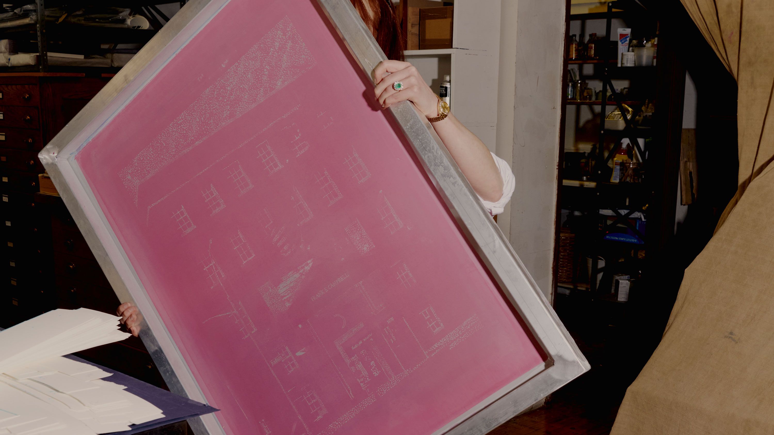 Cynthia Talmadge in her studio