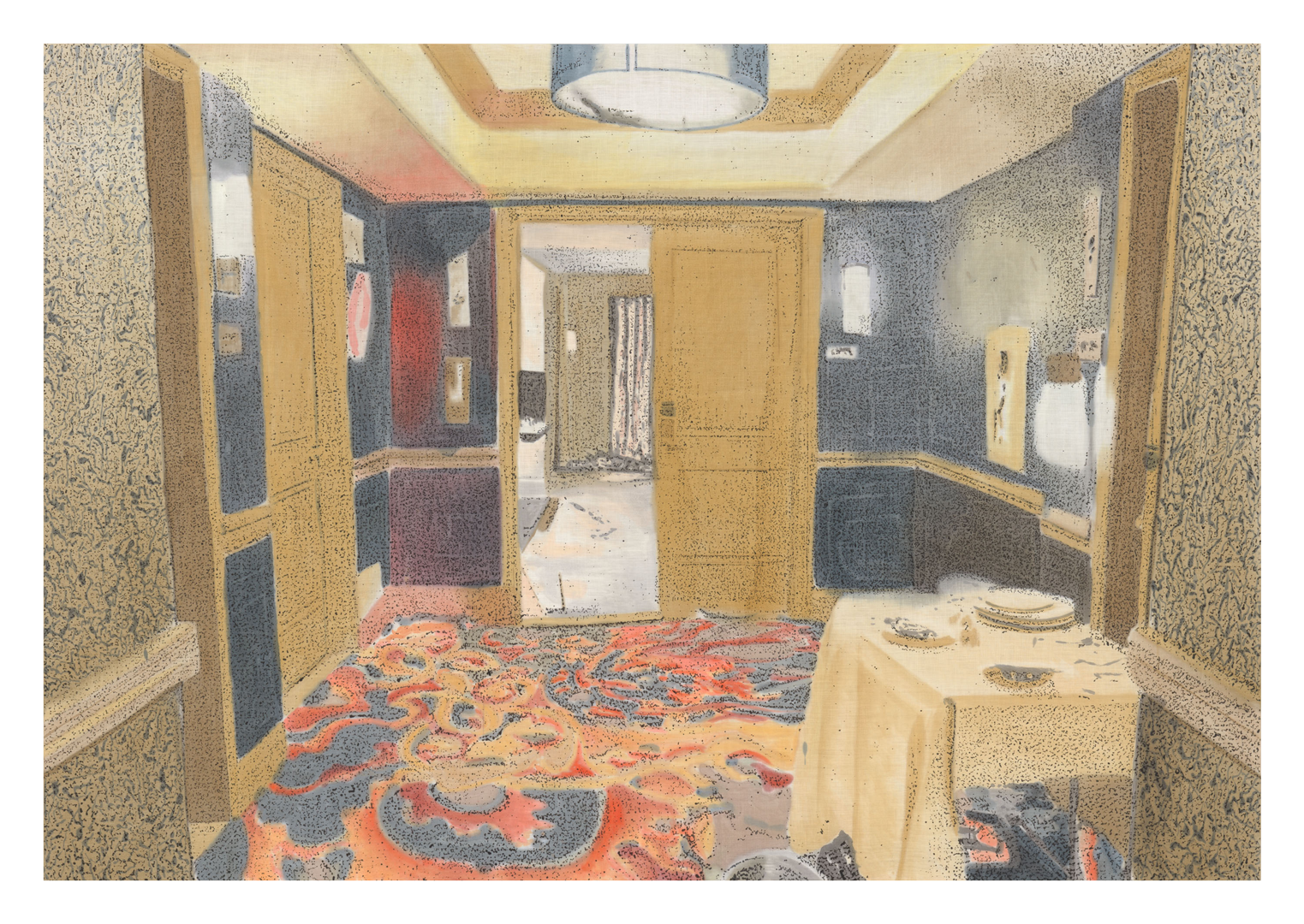 A painting by Nate Lowman, titled Picture 2, dated 2019.