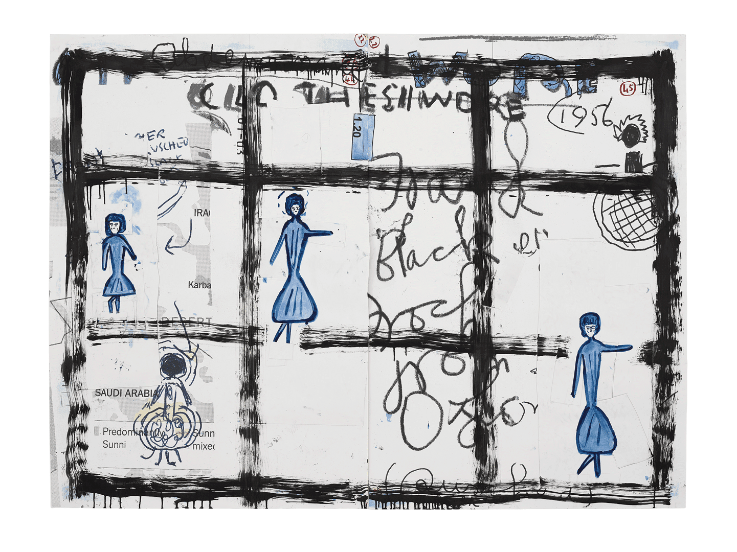 A print by Rose Wylie, titled Clothes I Wore #22, dated 2019