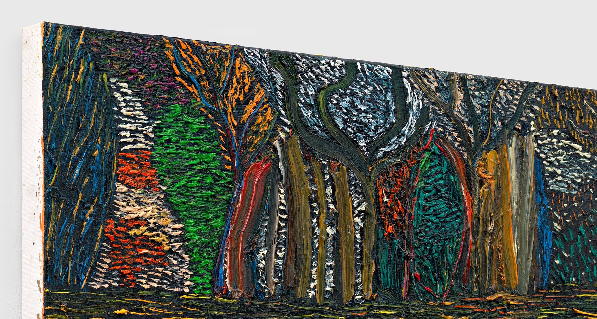 A detail from a painting by Matthew Wong, titled The Jungle, dated 2017.