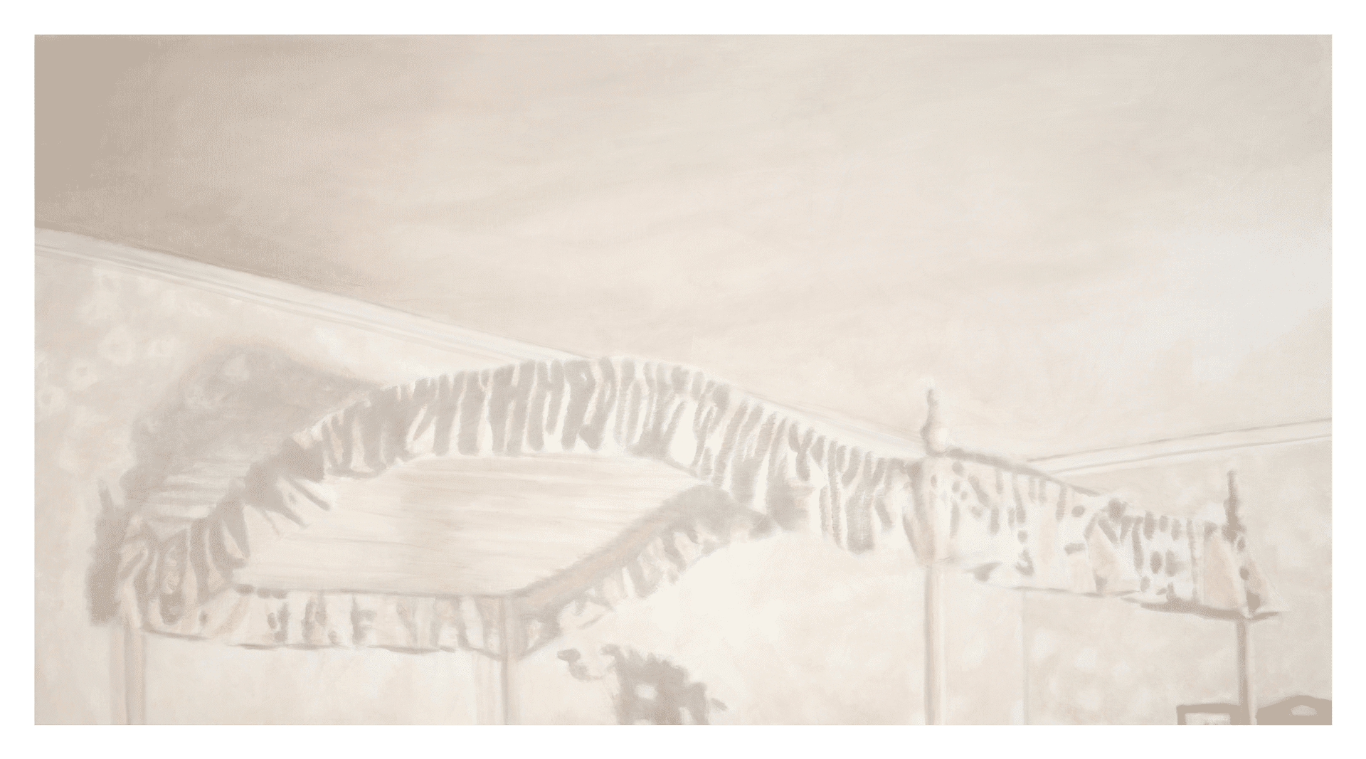 A painting by Luc Tuymans, titled Courtesy, dated 2005.