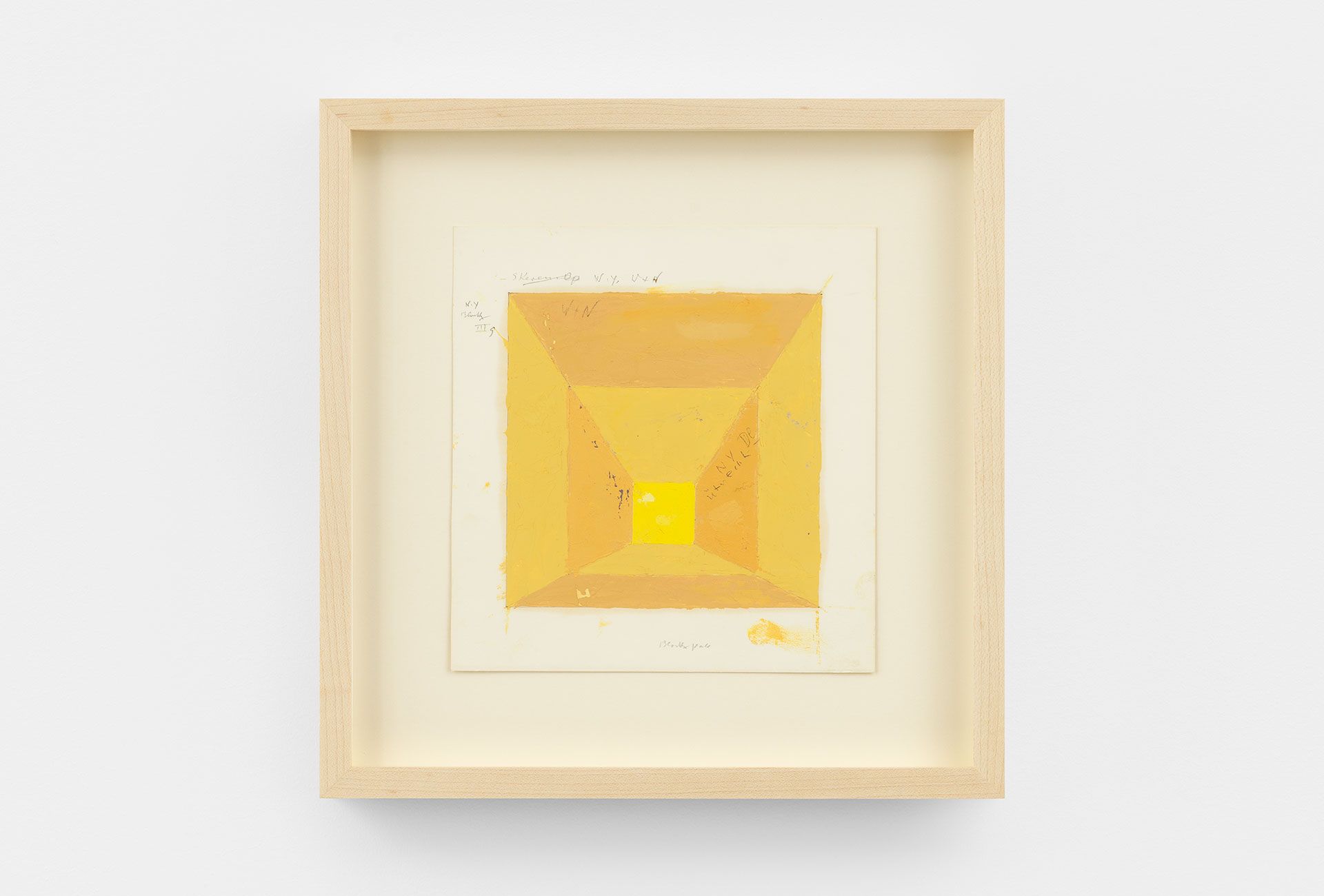An undated work on paper by Josef Albers titled Study for Mitered Square.
