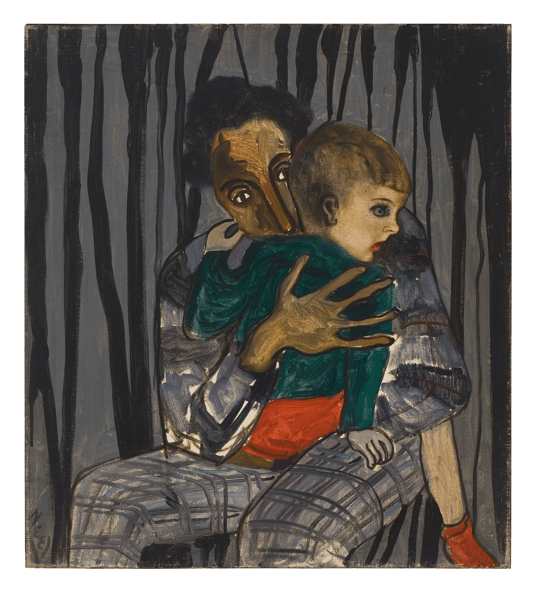 A painting by Alice Neel, titled Sam and Hartley, circa 1945, 