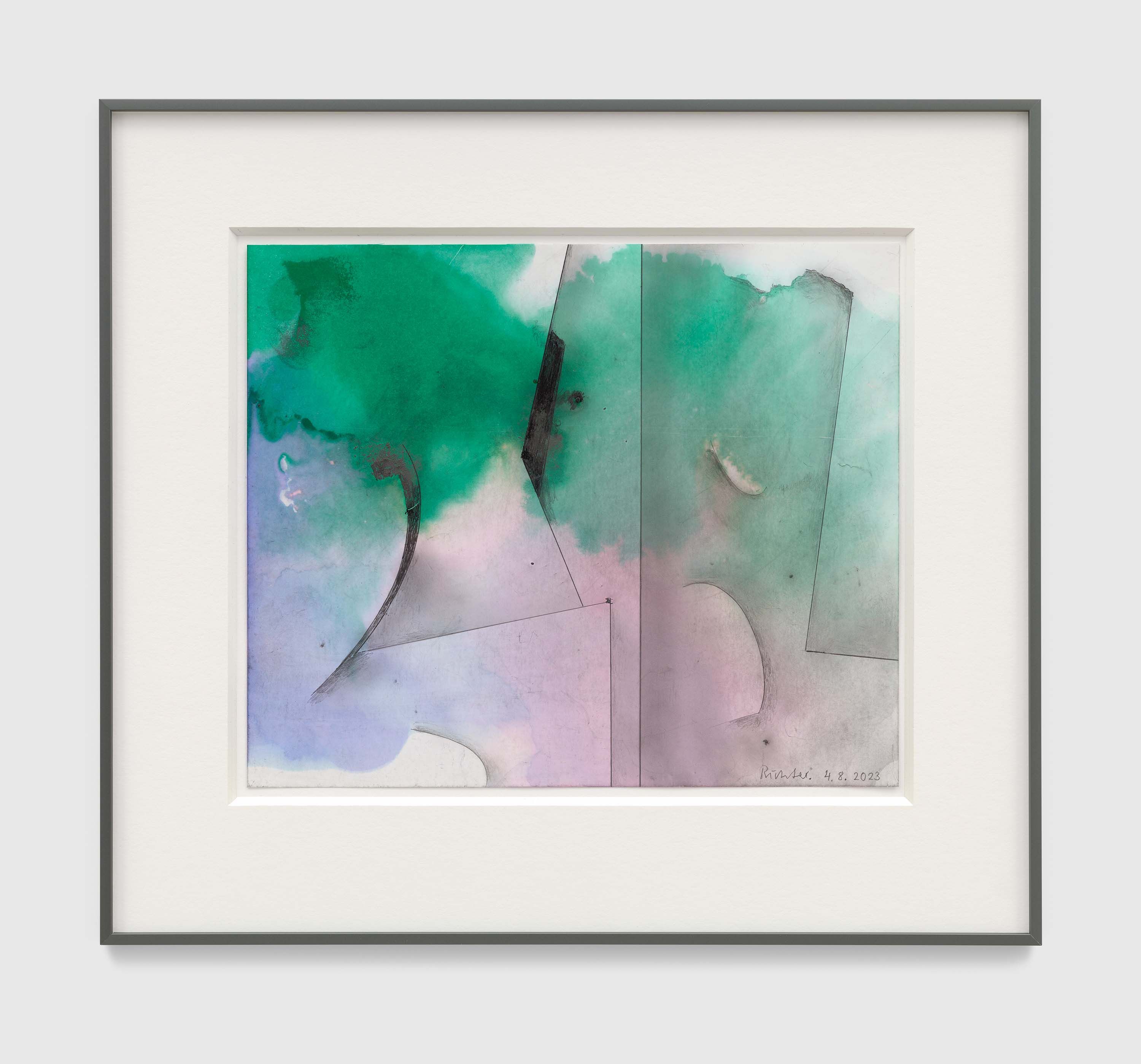 A drawing by Gerhard Richter, titled 4.8.2023, dated 2023.