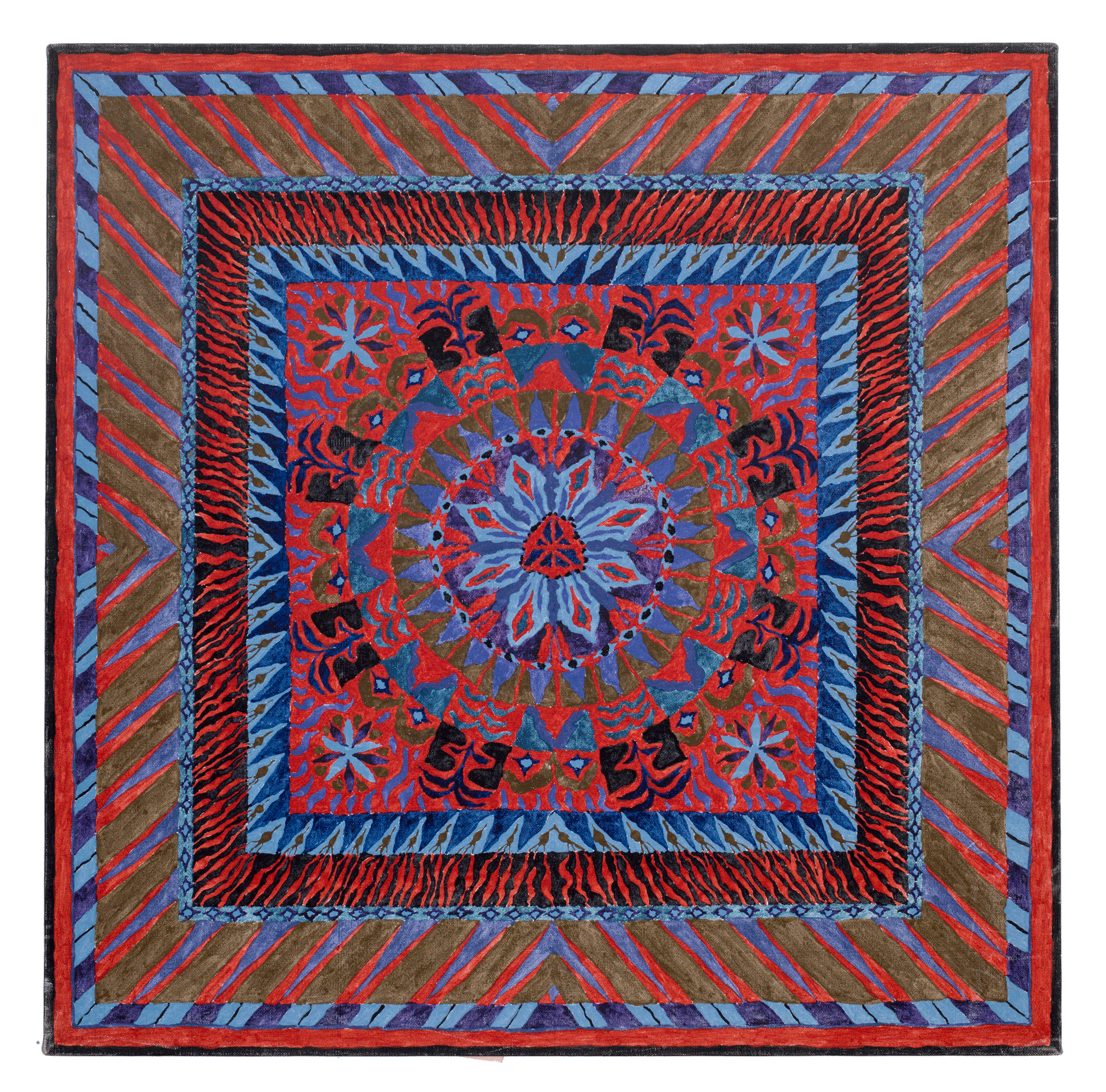A painting by John McCracken, titled Trebizonoum, dated 1972.