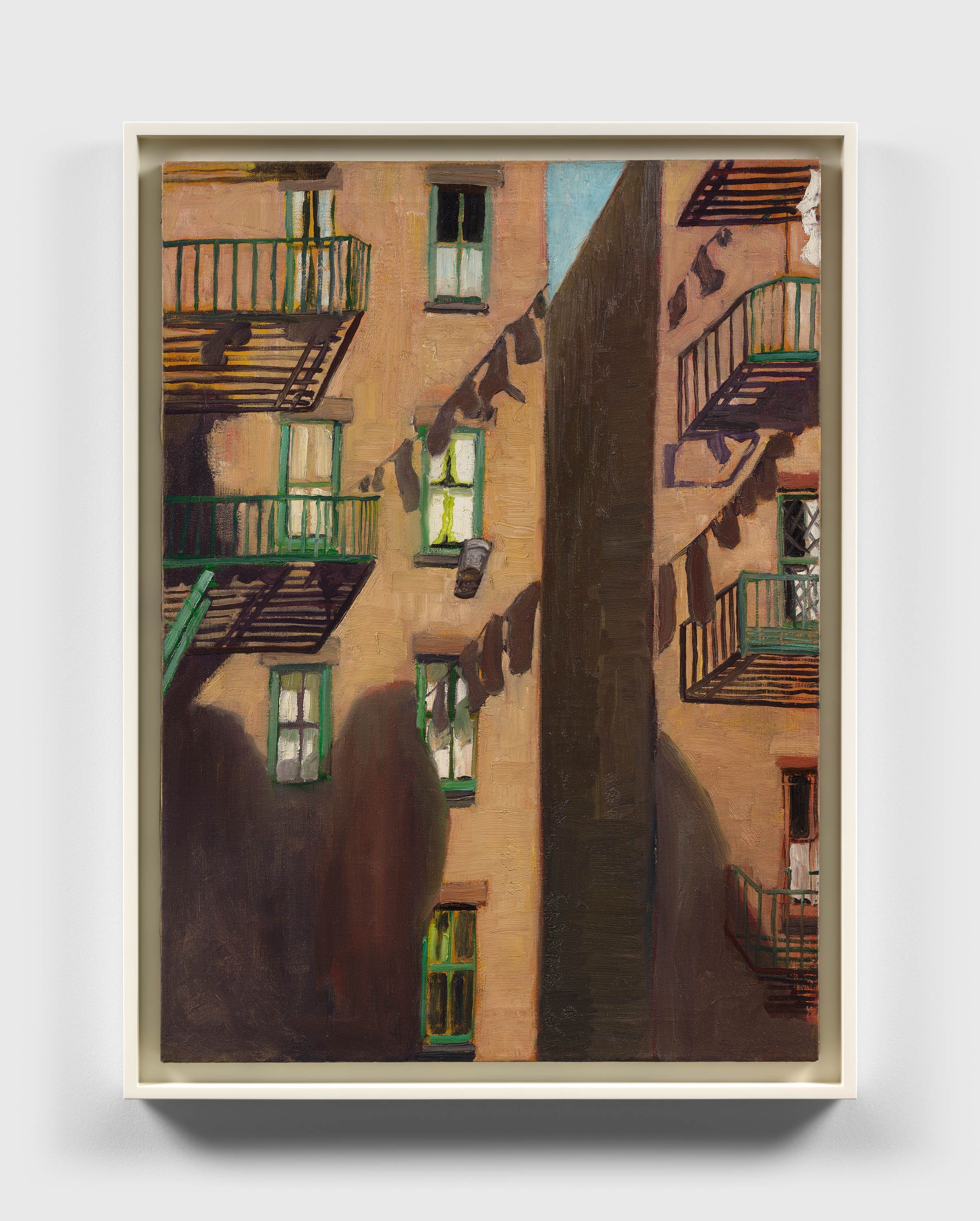 A painting by Alice Neel, titled Fire Escape, dated 1948.