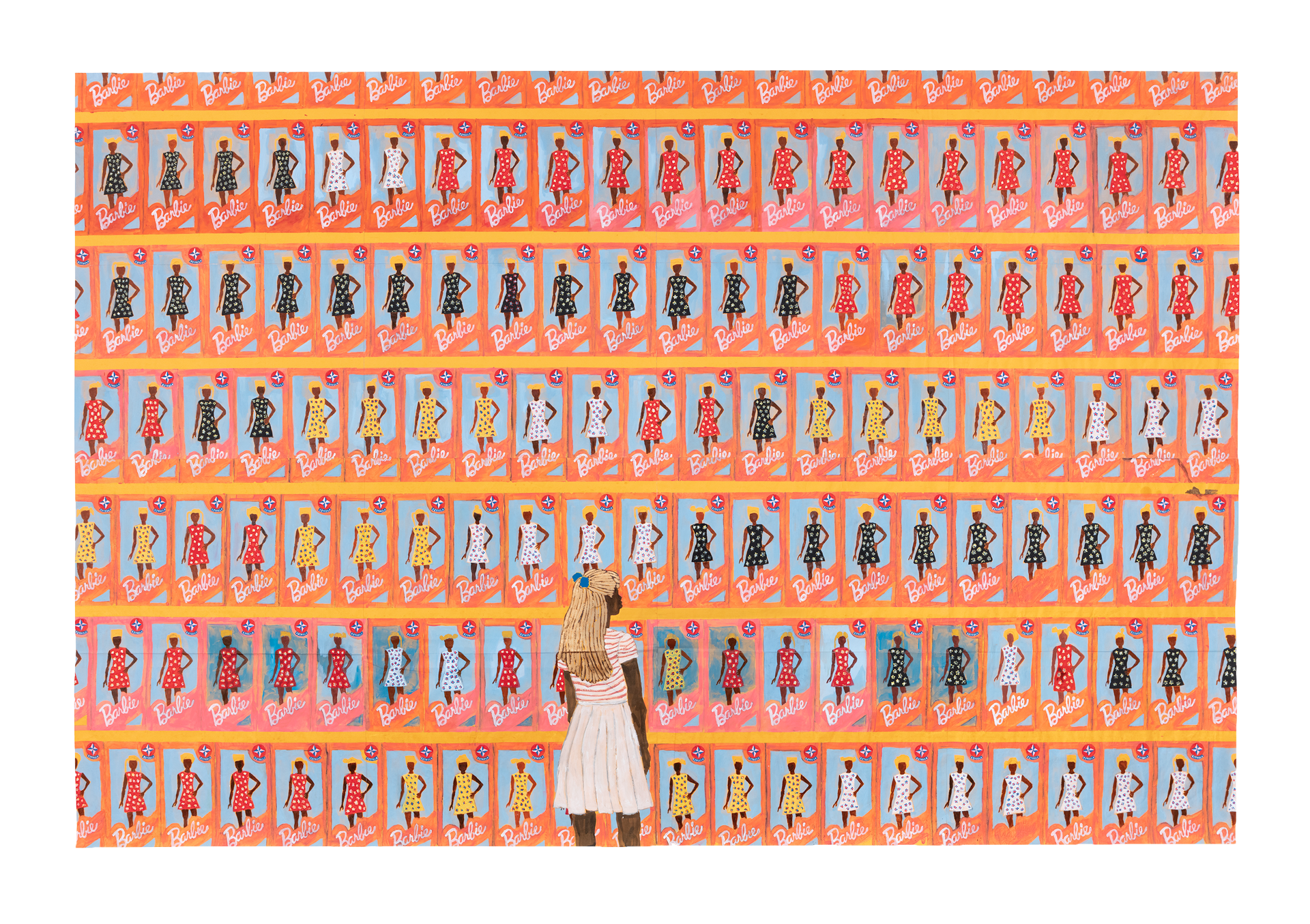 A painting by Maxwell Alexandre titled Pisando no céu, dated 2020.