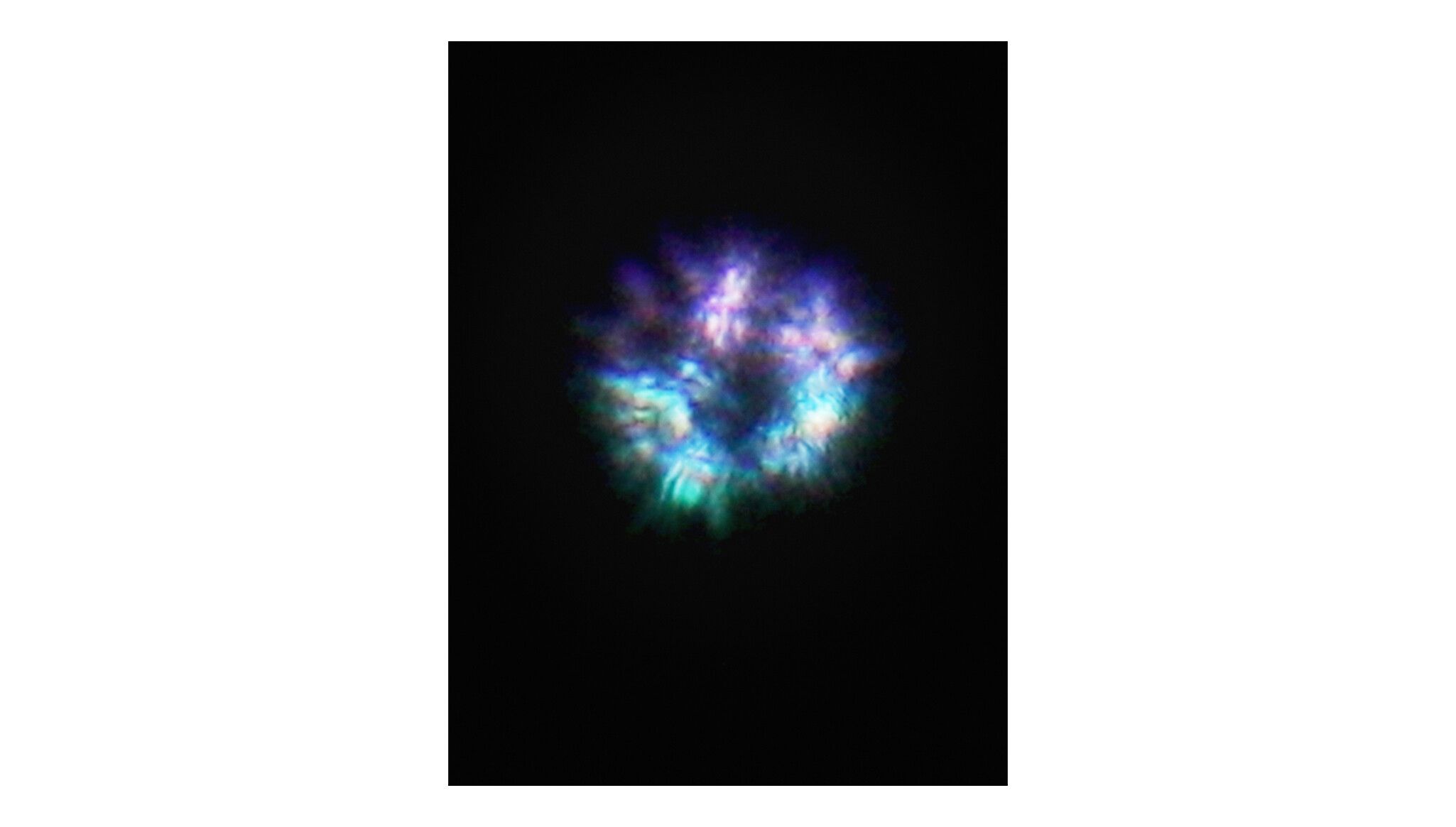 A detail of an artwork by Wolfgang Tillmans, titled Sirius Through a Defocused Telescope, a–f , dated 2023