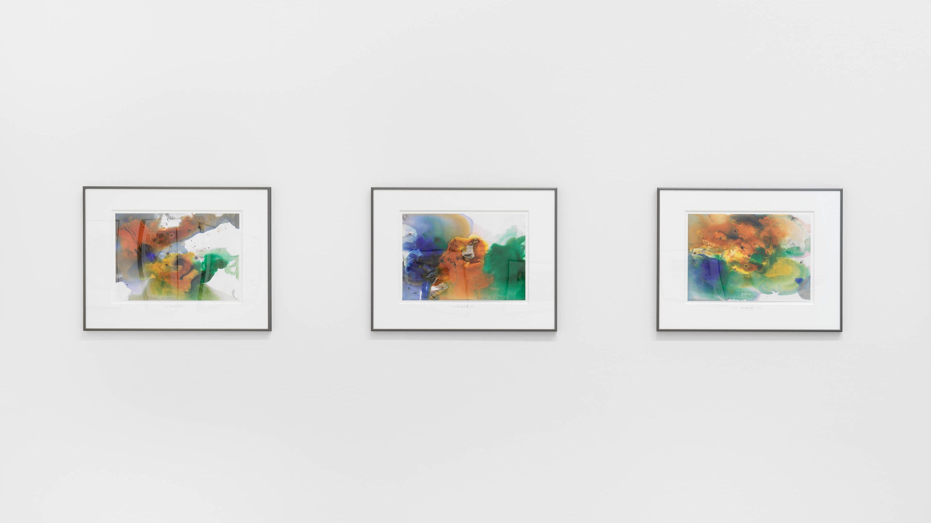 Installation view of Gerhard Richter works