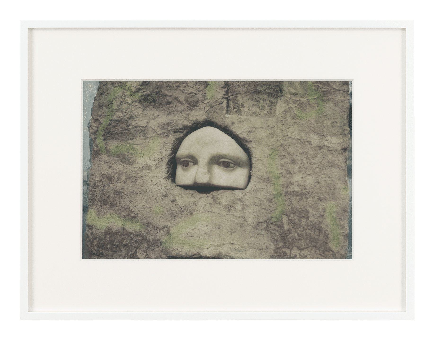 An electrostatic print with oil pigment on polyester by James Welling, titled Eyes, dated 2020.