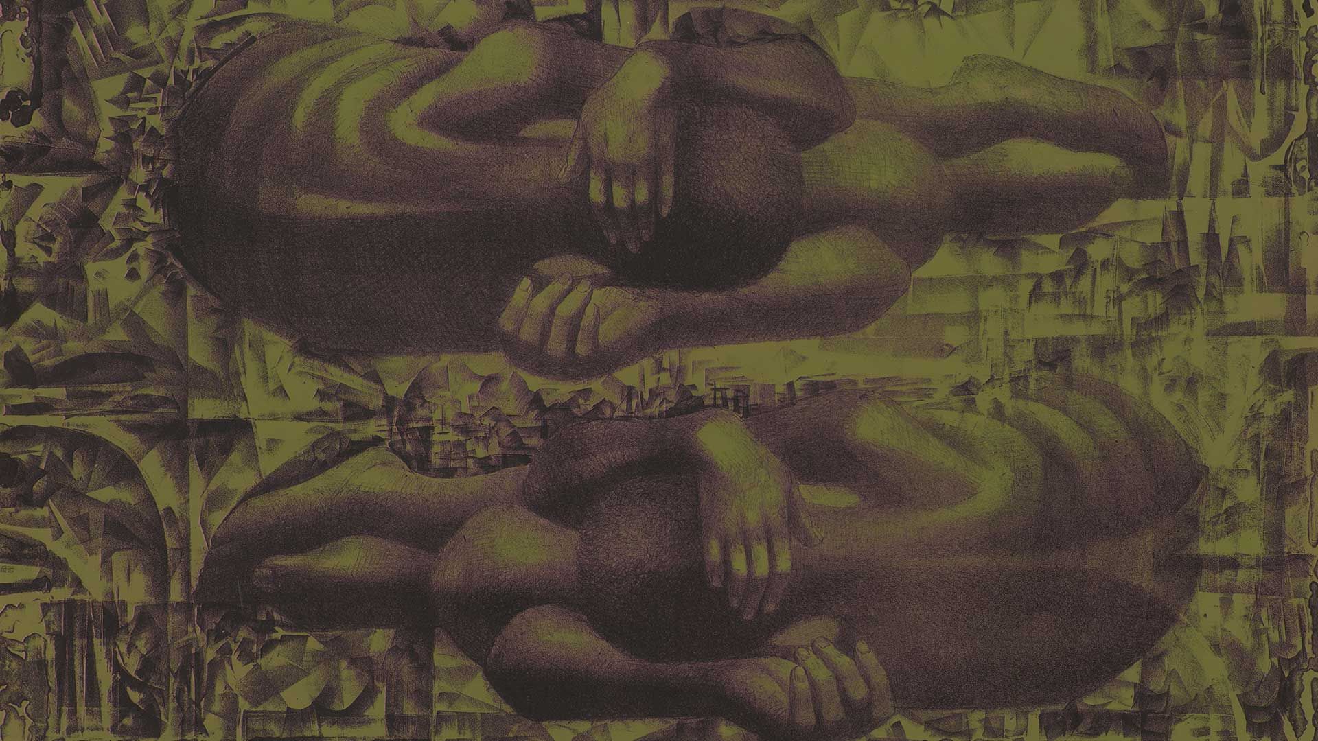 A detail from a print by Charles White, titled Wanted Poster Series #12a, dated 1970.