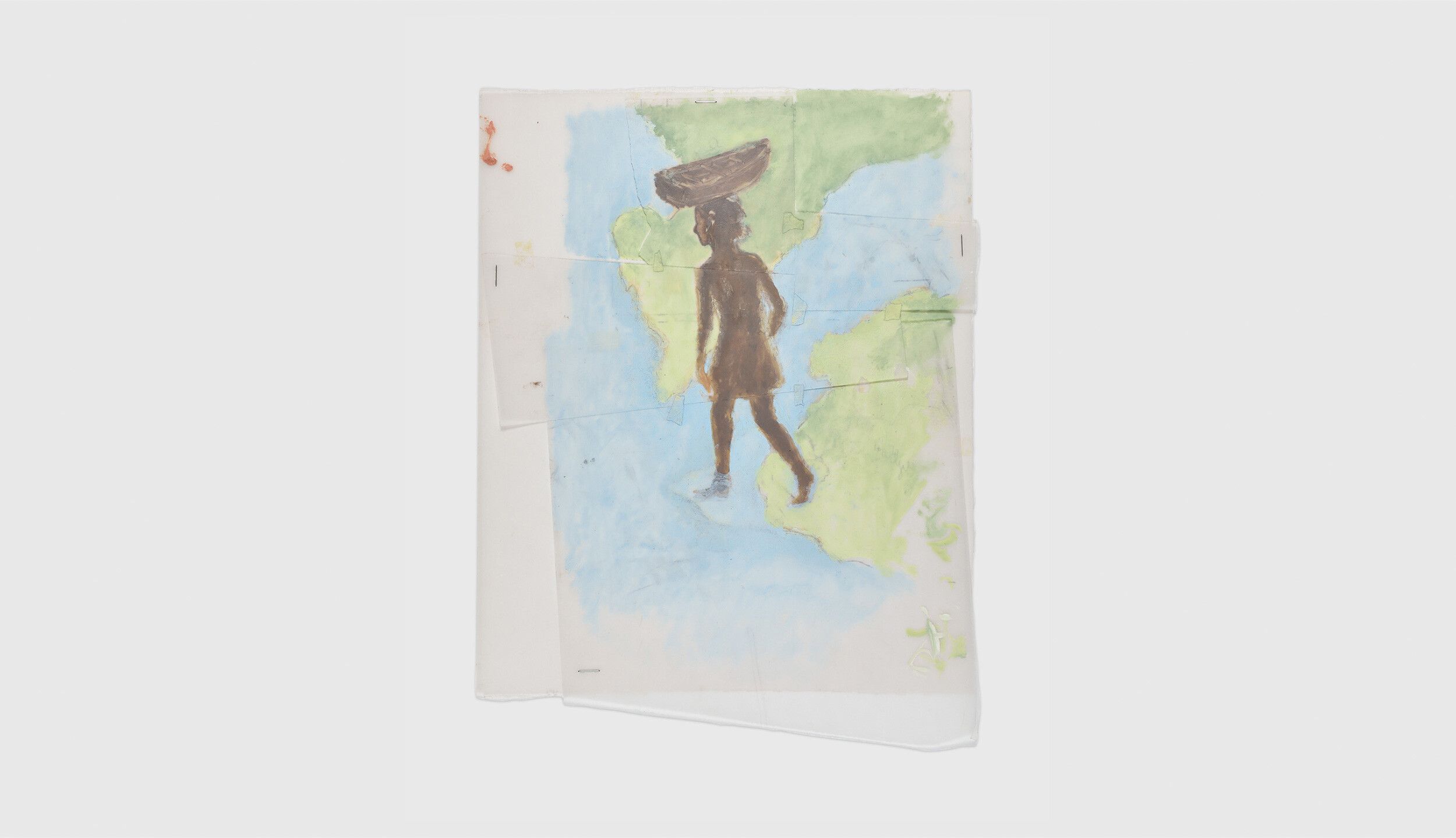A detail from a work by Francis Alÿs, called Untitled (Study for 'Don't Cross the Bridge Before You Get to the River'), dated 2007-2008).