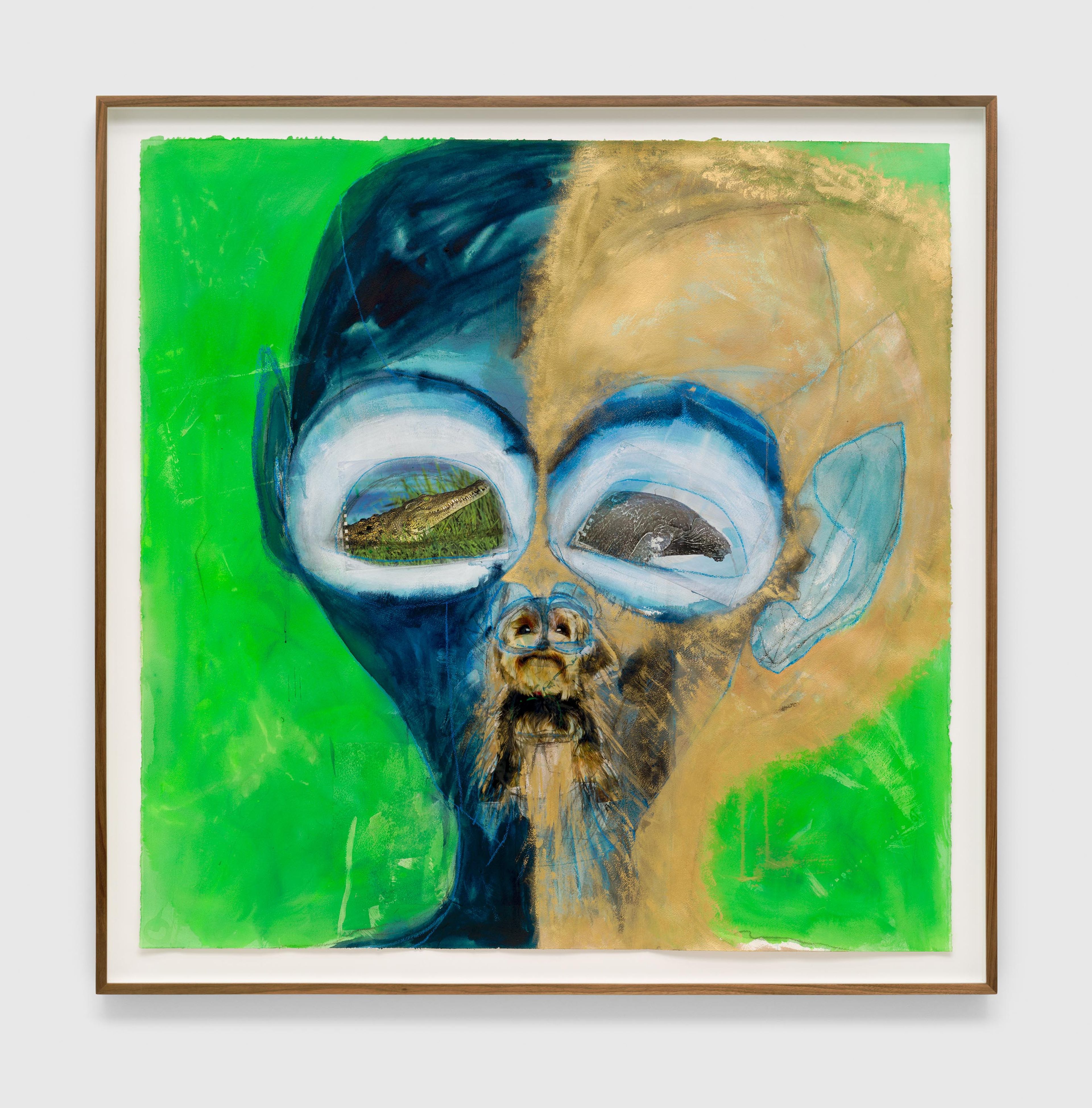 A work on paper by Huma Bhabha, called Untitled, dated 2023.