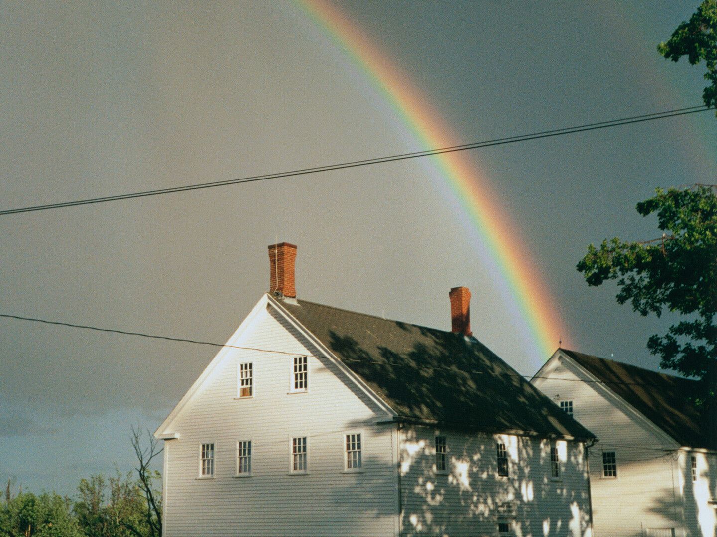A detail of a photograph by Wolfgang Tillmans, titled Shaker rainbow, dated 1998.