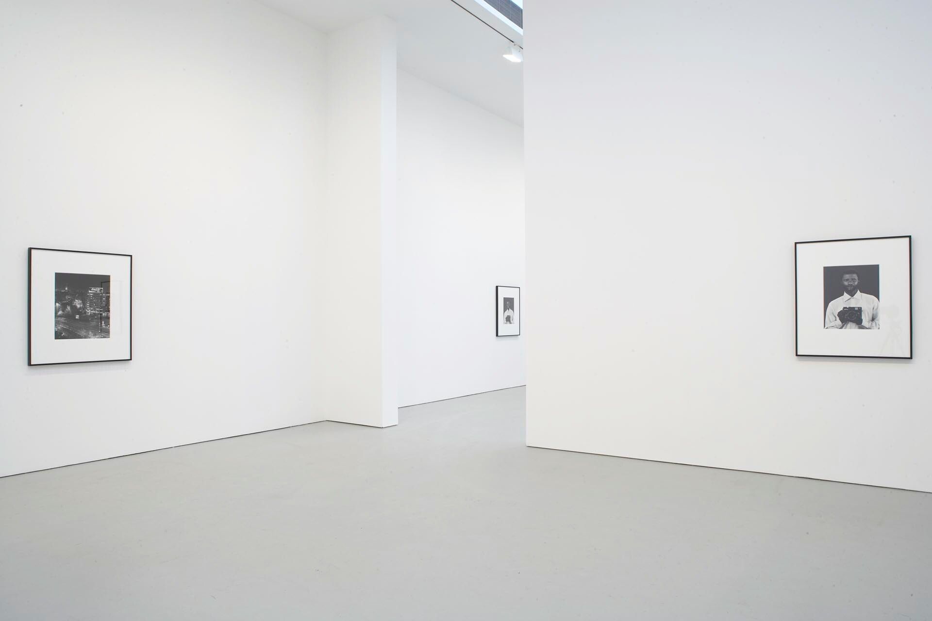 Installation view of the exhibition, For Example: Dix Huits Leçons Sur La Société Industrielle, at David Zwirner in New York, dated 2008.