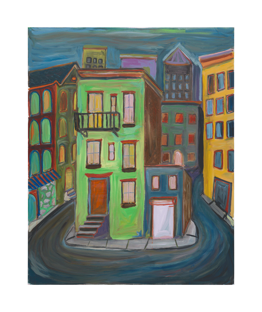 An untitled painting by Josh Smith, dated 2020.
