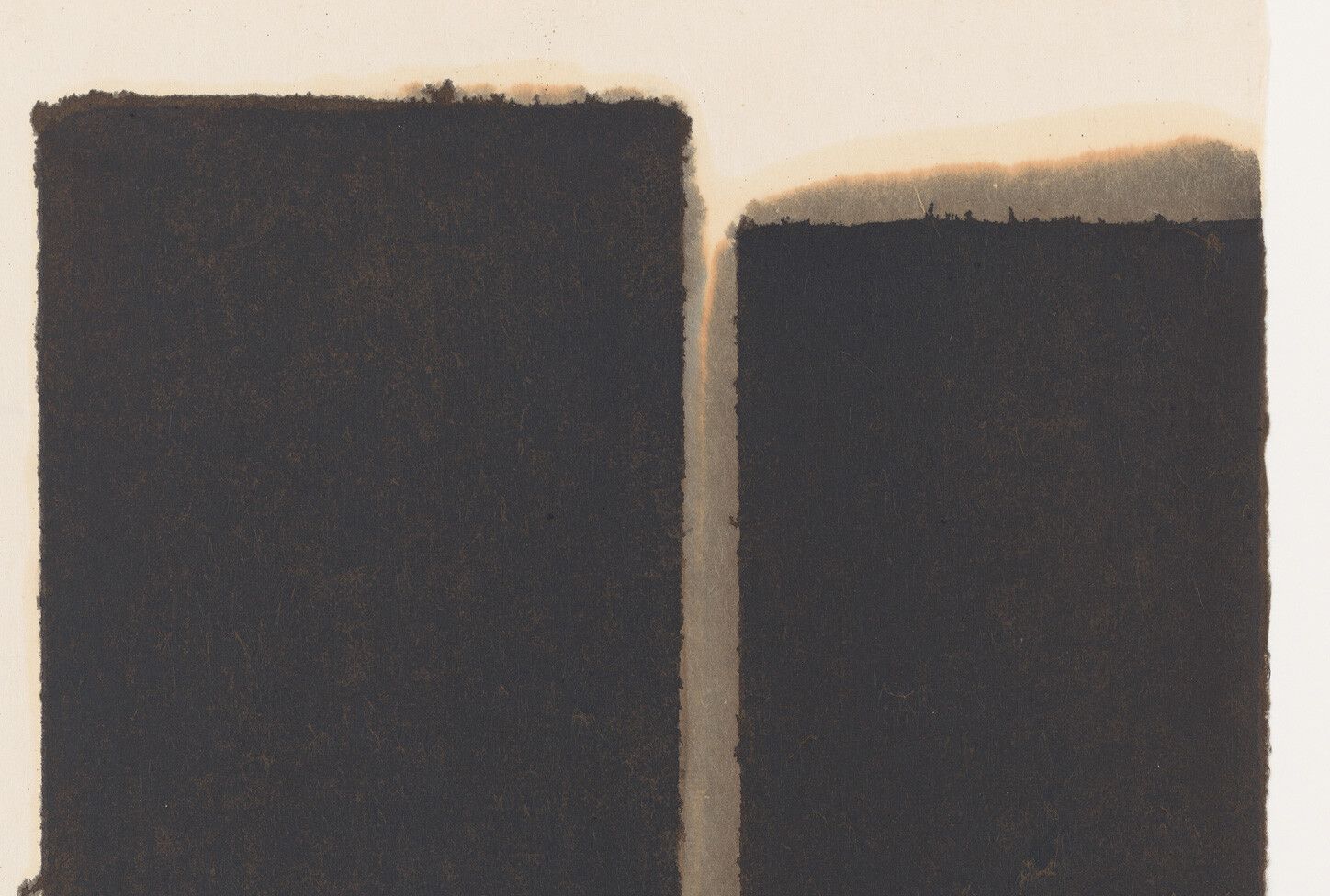 A detail from a drawing by Yun Hyong-keun, titled Burnt Umber & Ultramarine, dated 1992