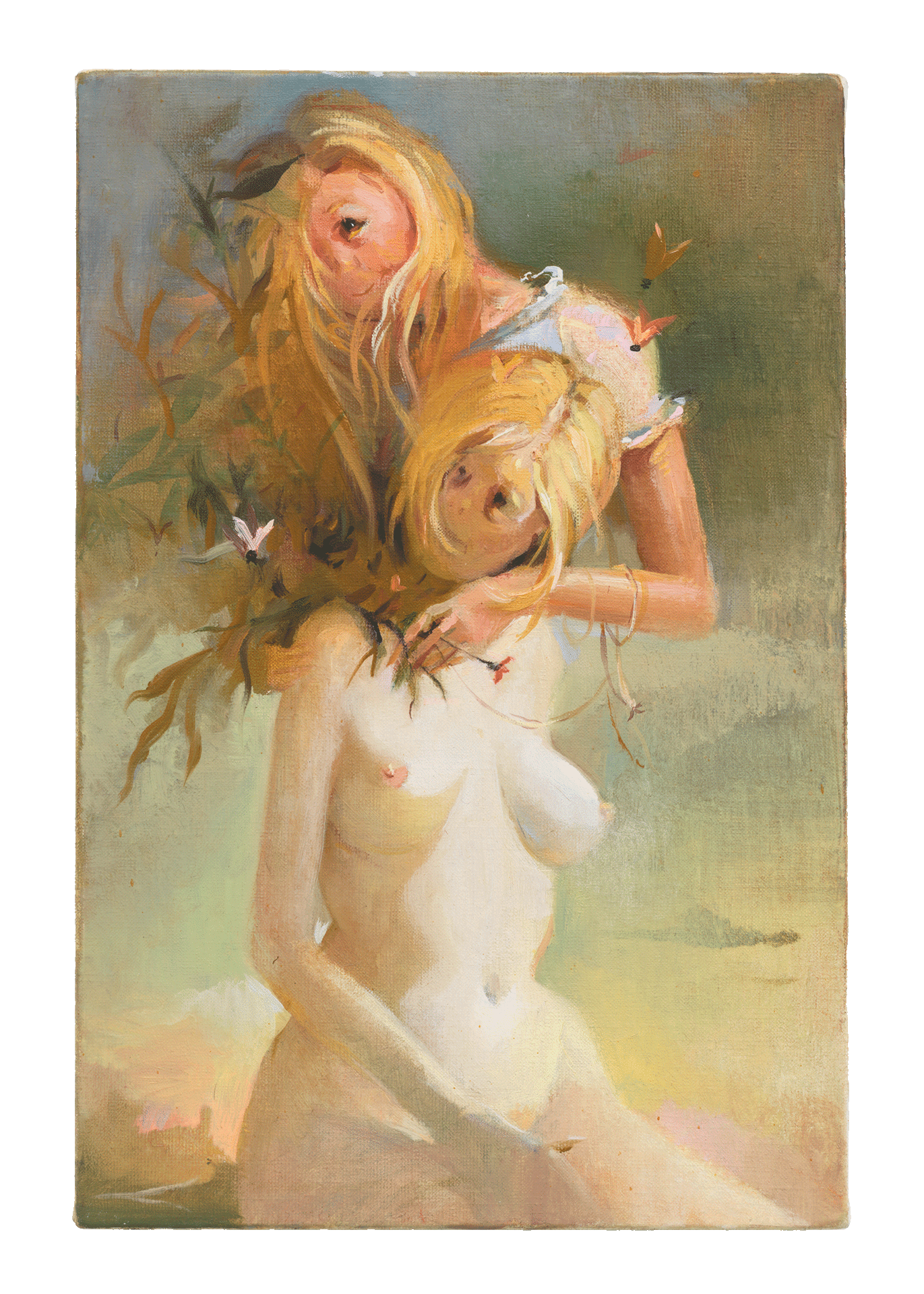 A painting by Lisa Yuskavage, titled Little Kingdom, dated 2005.