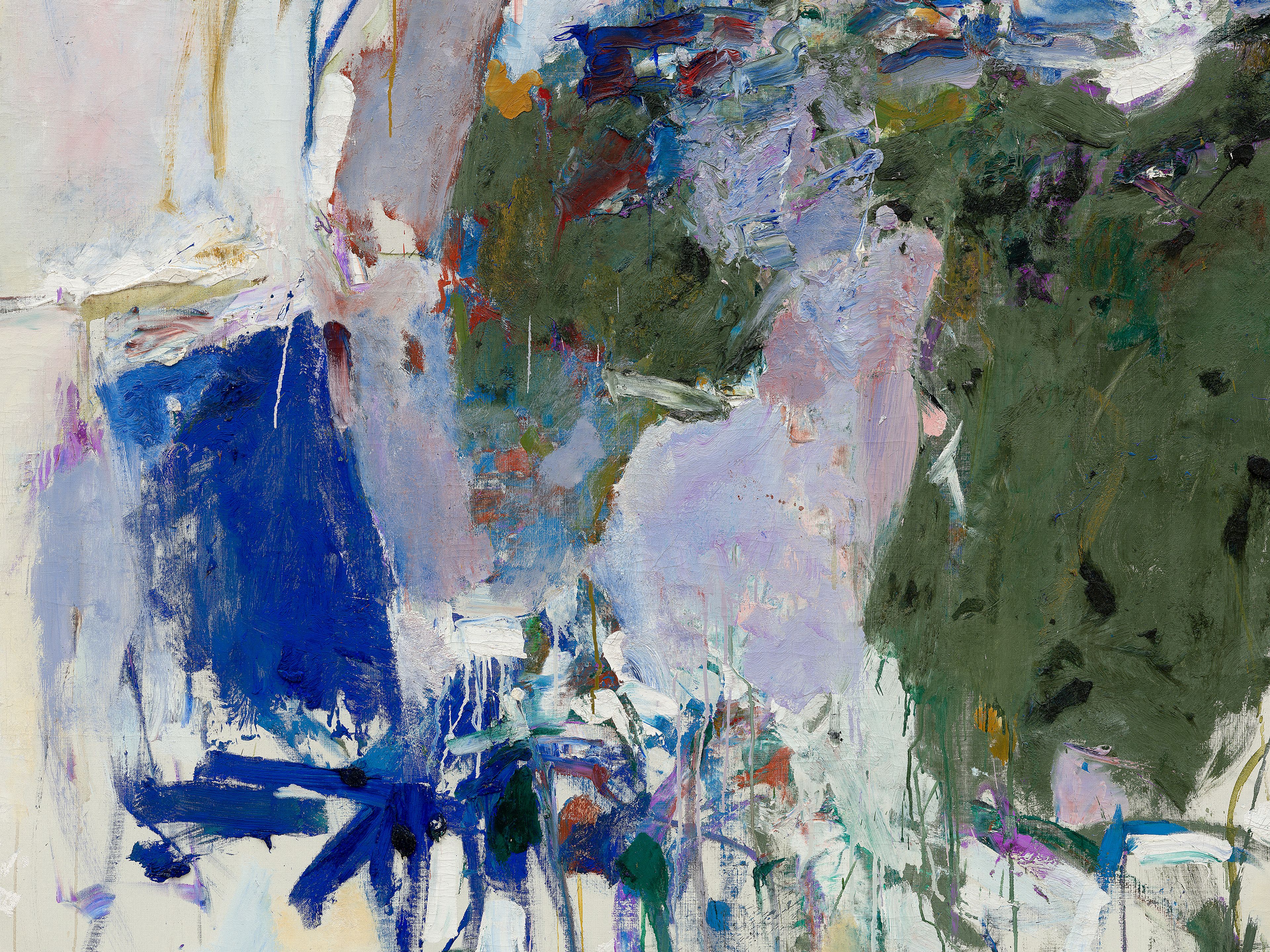 A detail from an untitled painting by Joan Mitchell, dated circa 1964.