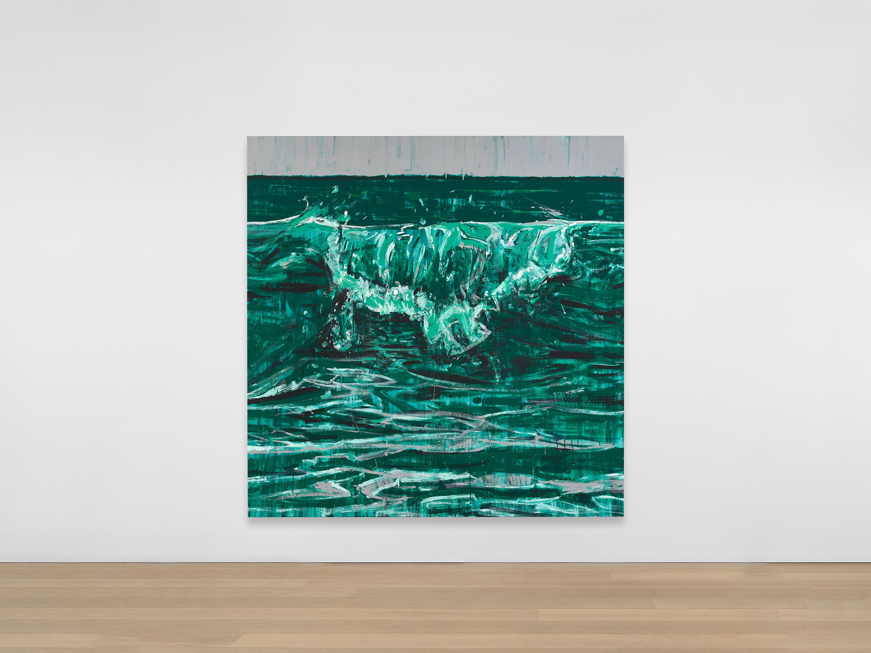 An installation view of a painting by Cy Gavin titled Untitled , dated 2021