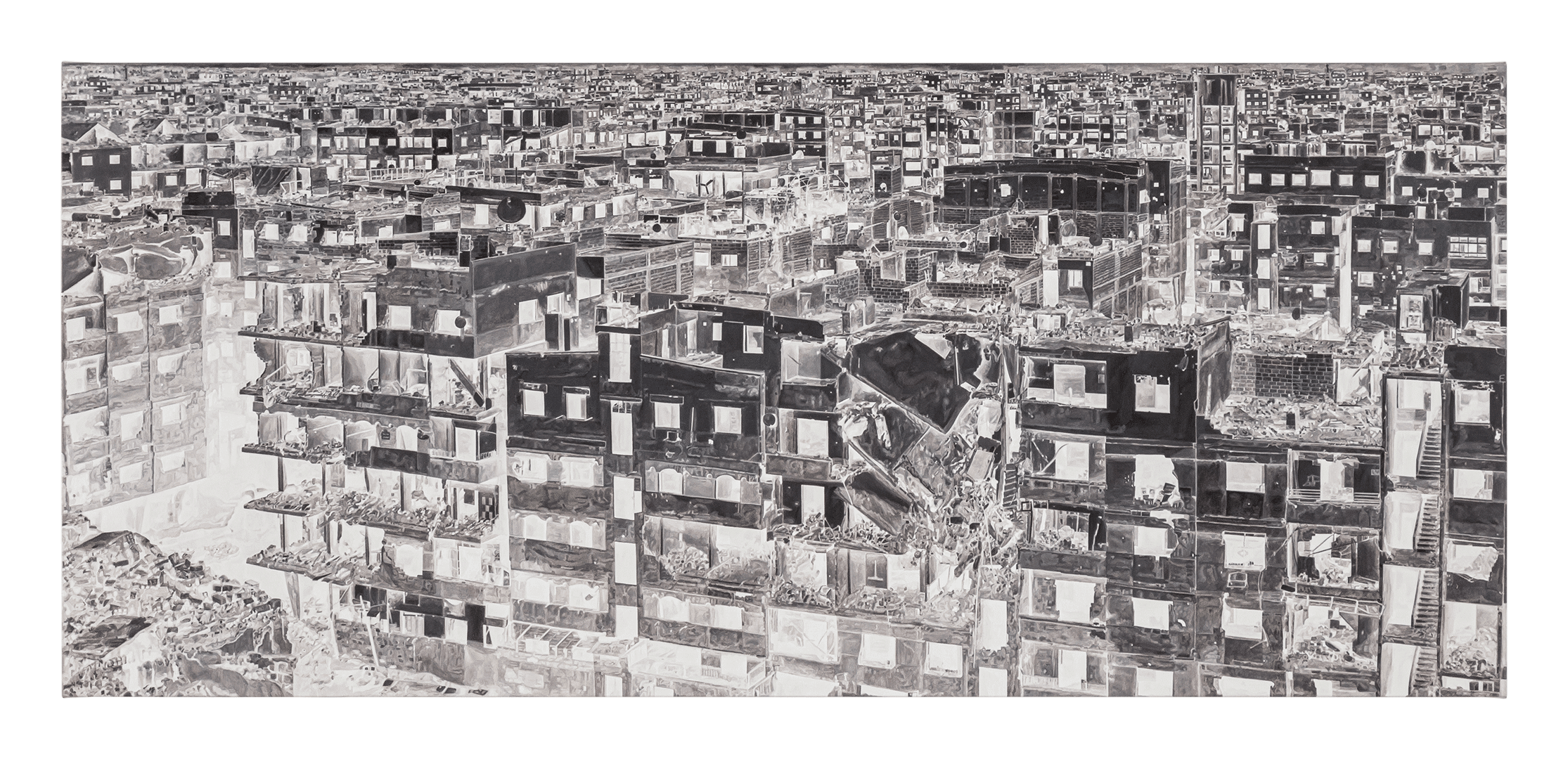 An untitled painting by Toba Khedoori, dated 2020.