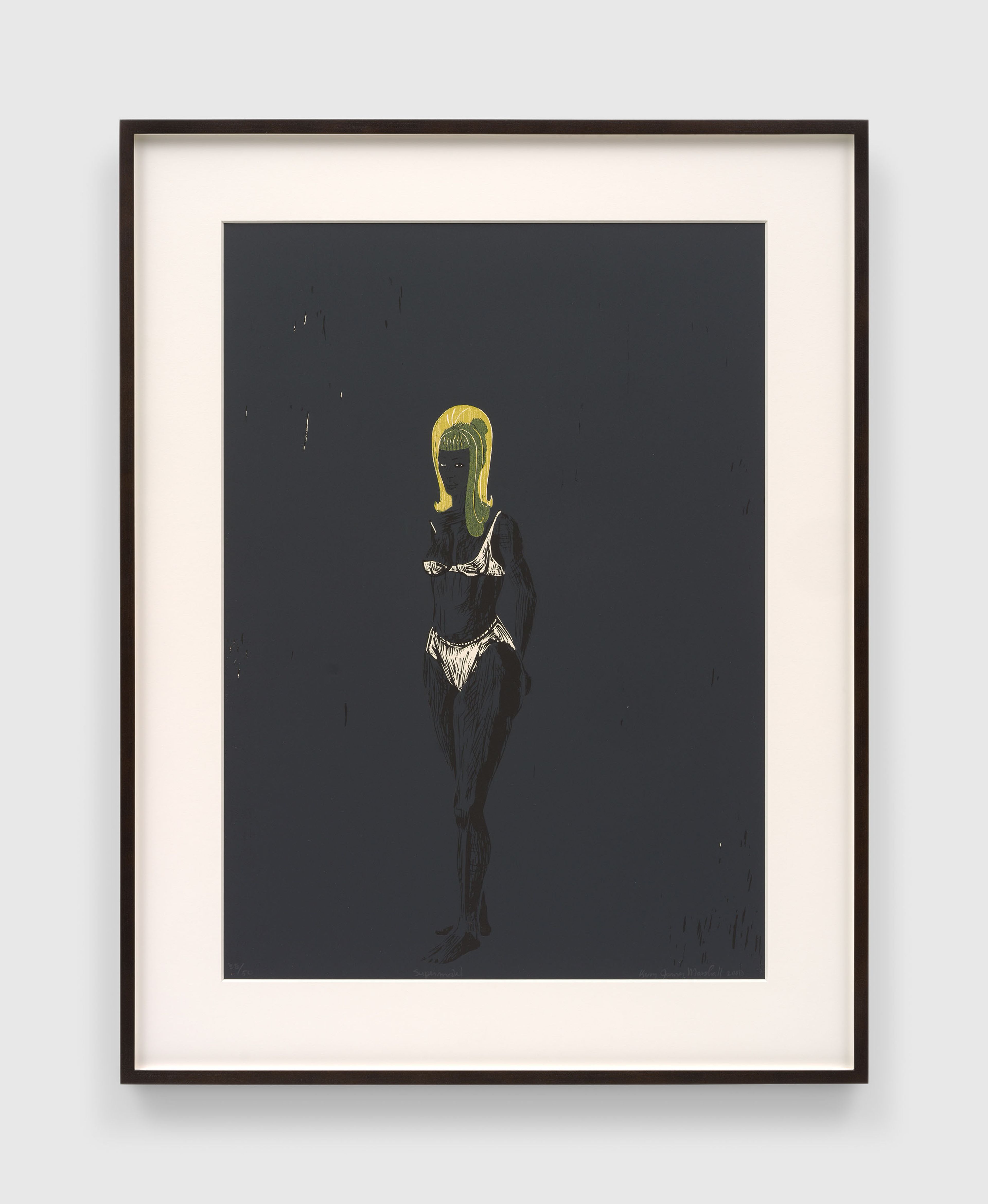 A print by Kerry James Marshall, titled Supermodel (from the Twoandthreezeros: Exit Art portfolio), dated 2000.