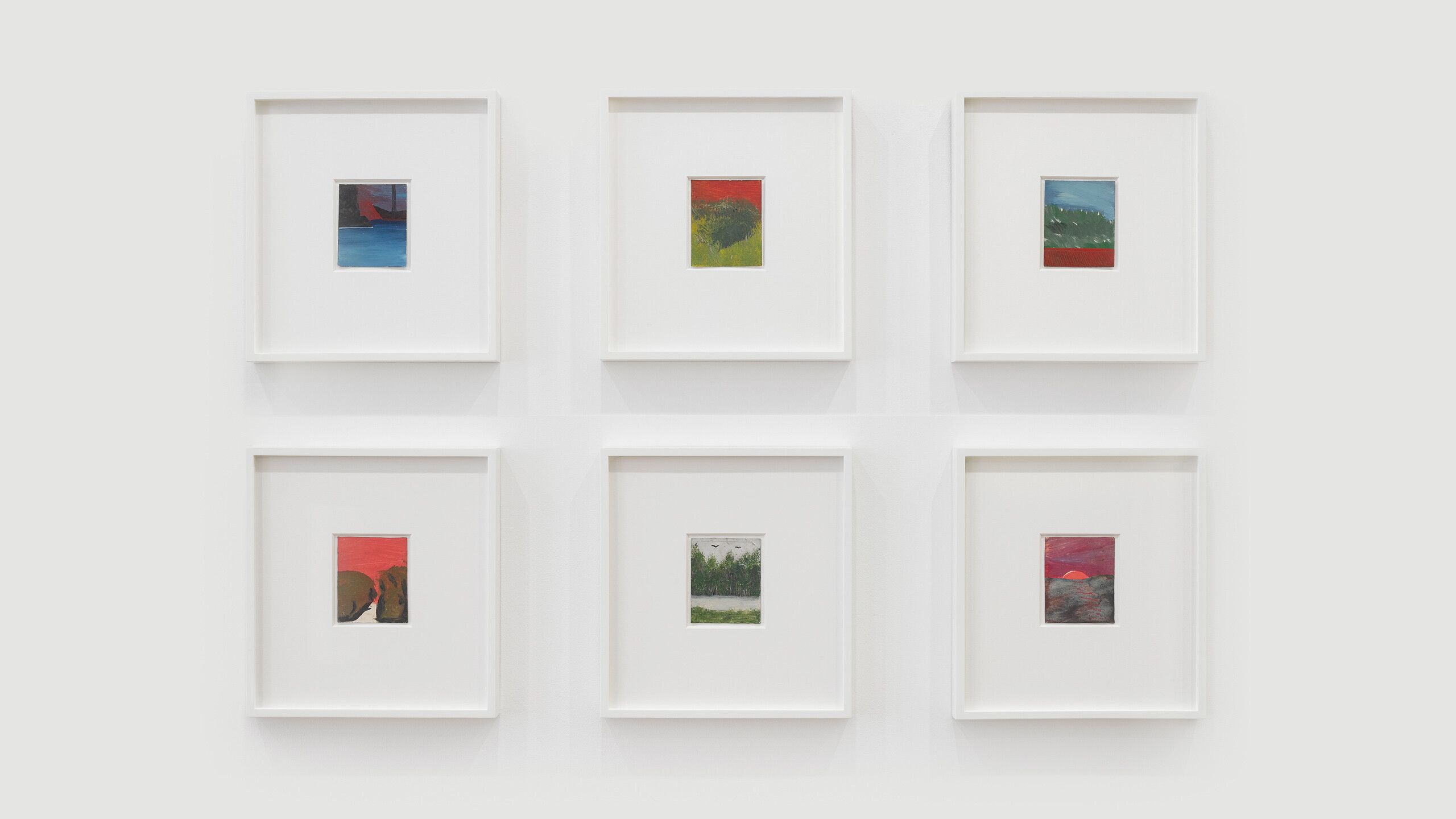An installation view of an exhibition titled Frank Walter at David Zwirner, London, in 2021.