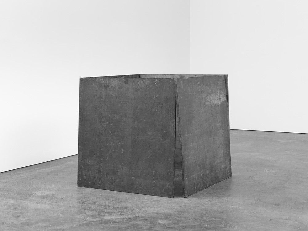 A sculpture by Richard Serra, titled House of Cards, dated 1969.
