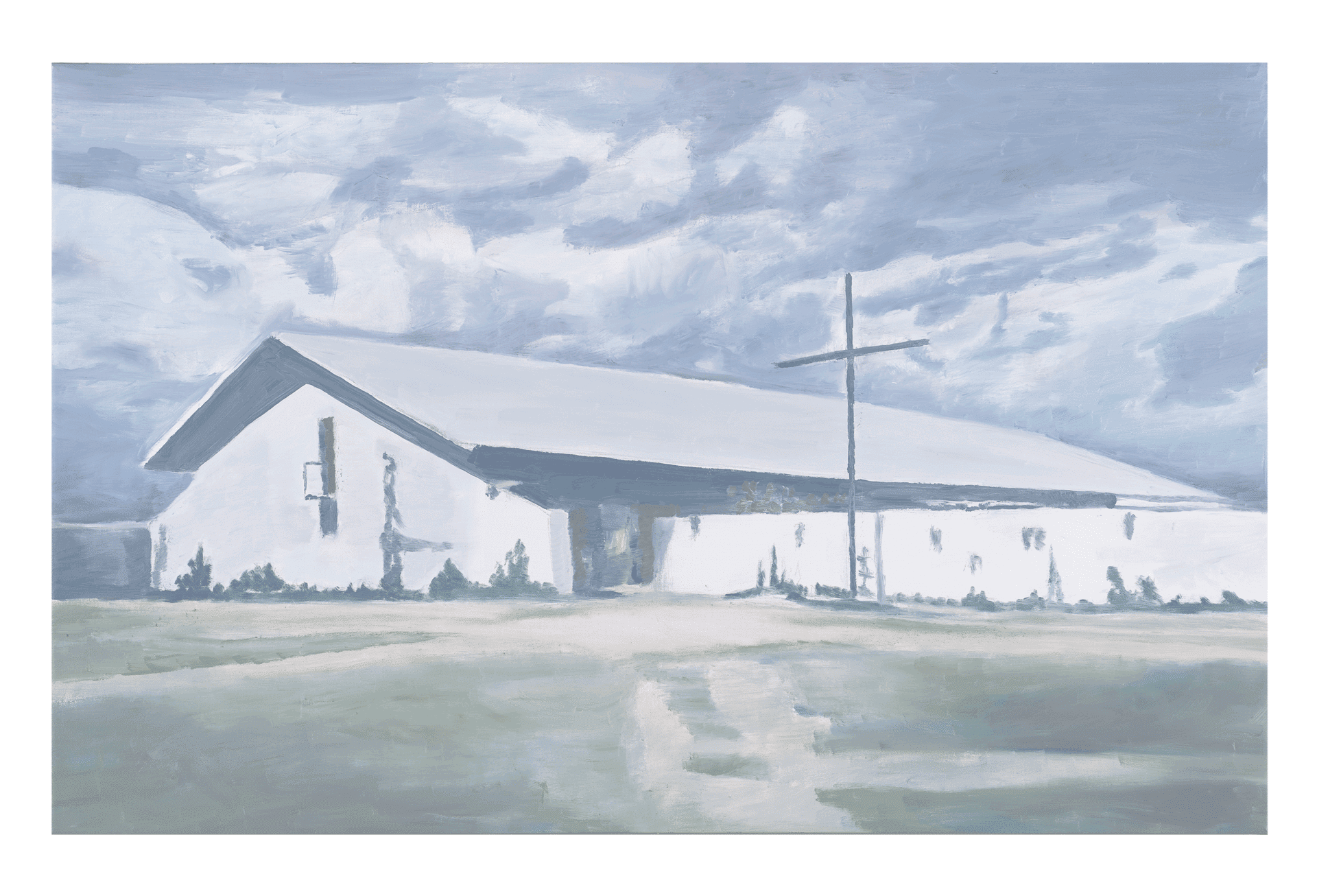 A painting by Luc Tuymans, titled The Mission, dated 2000.
