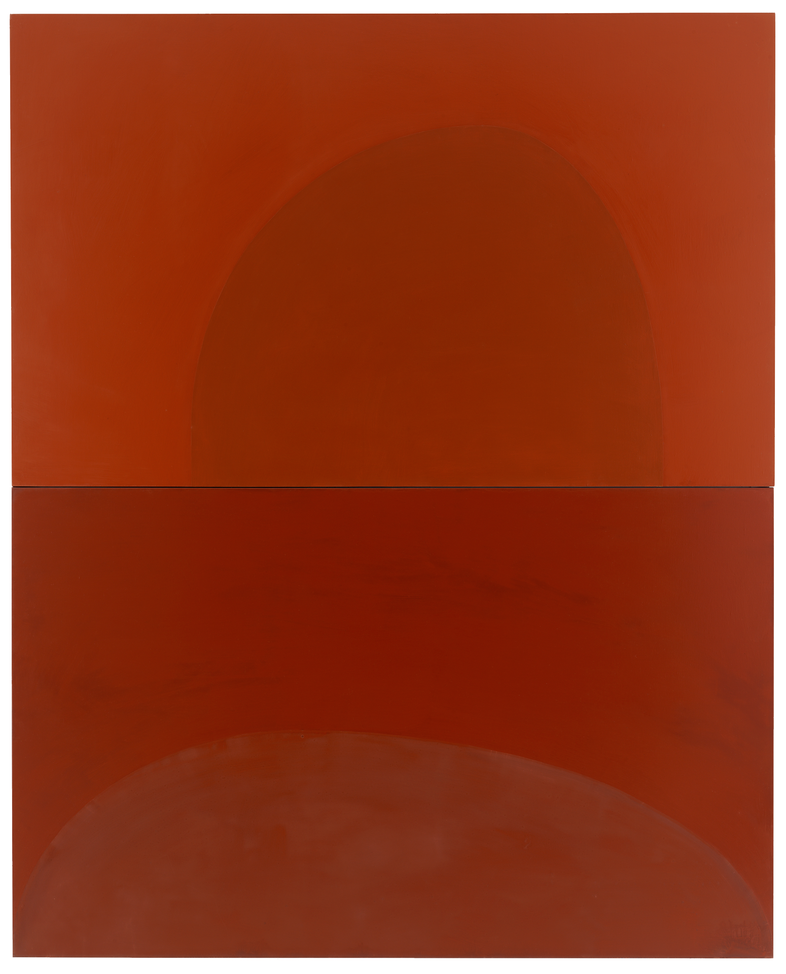 A painting by Suzan Frecon, titled soforouge, dated 2009.
