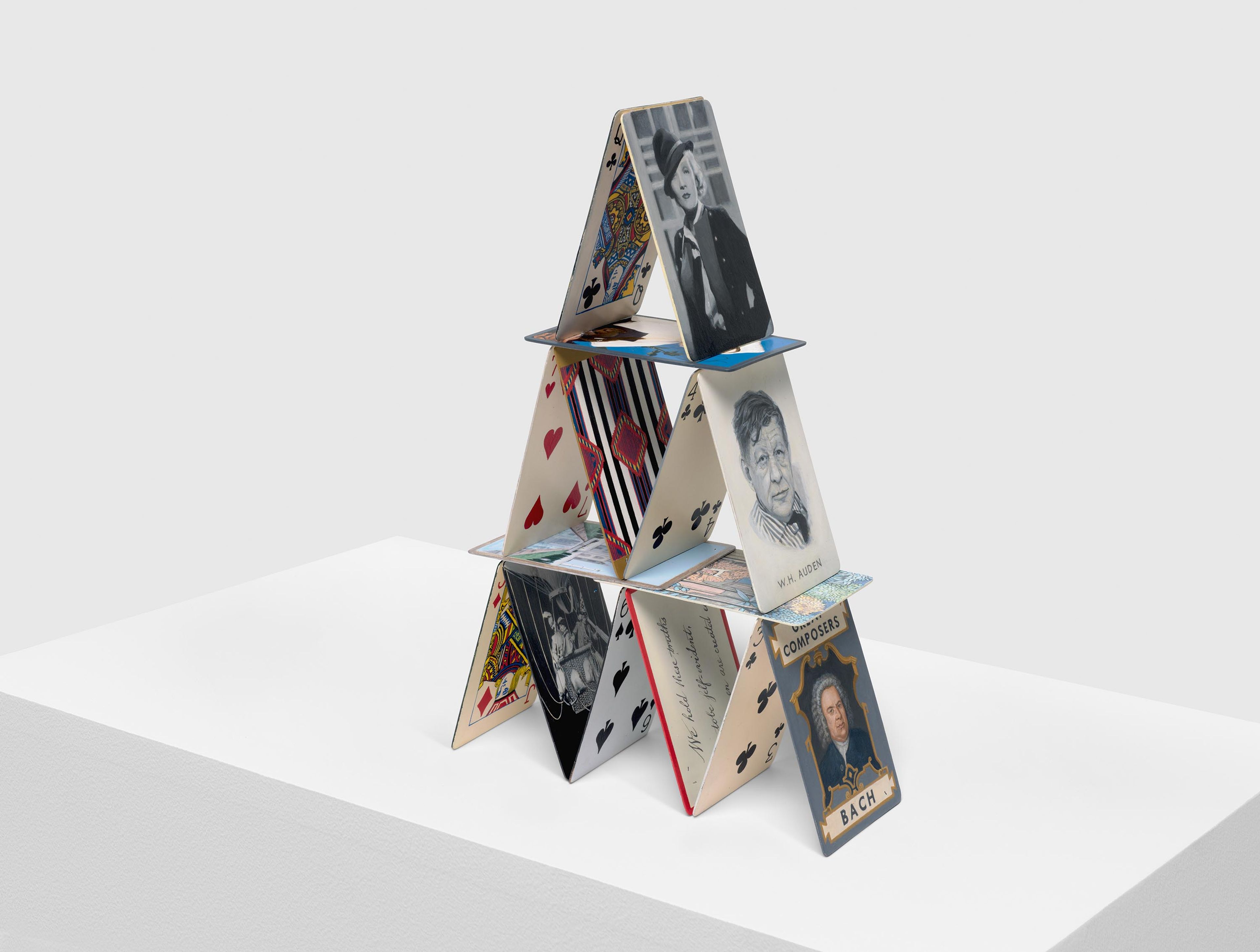 A painting by Elisheva Biernoff, titled House of Cards, dated 2012.