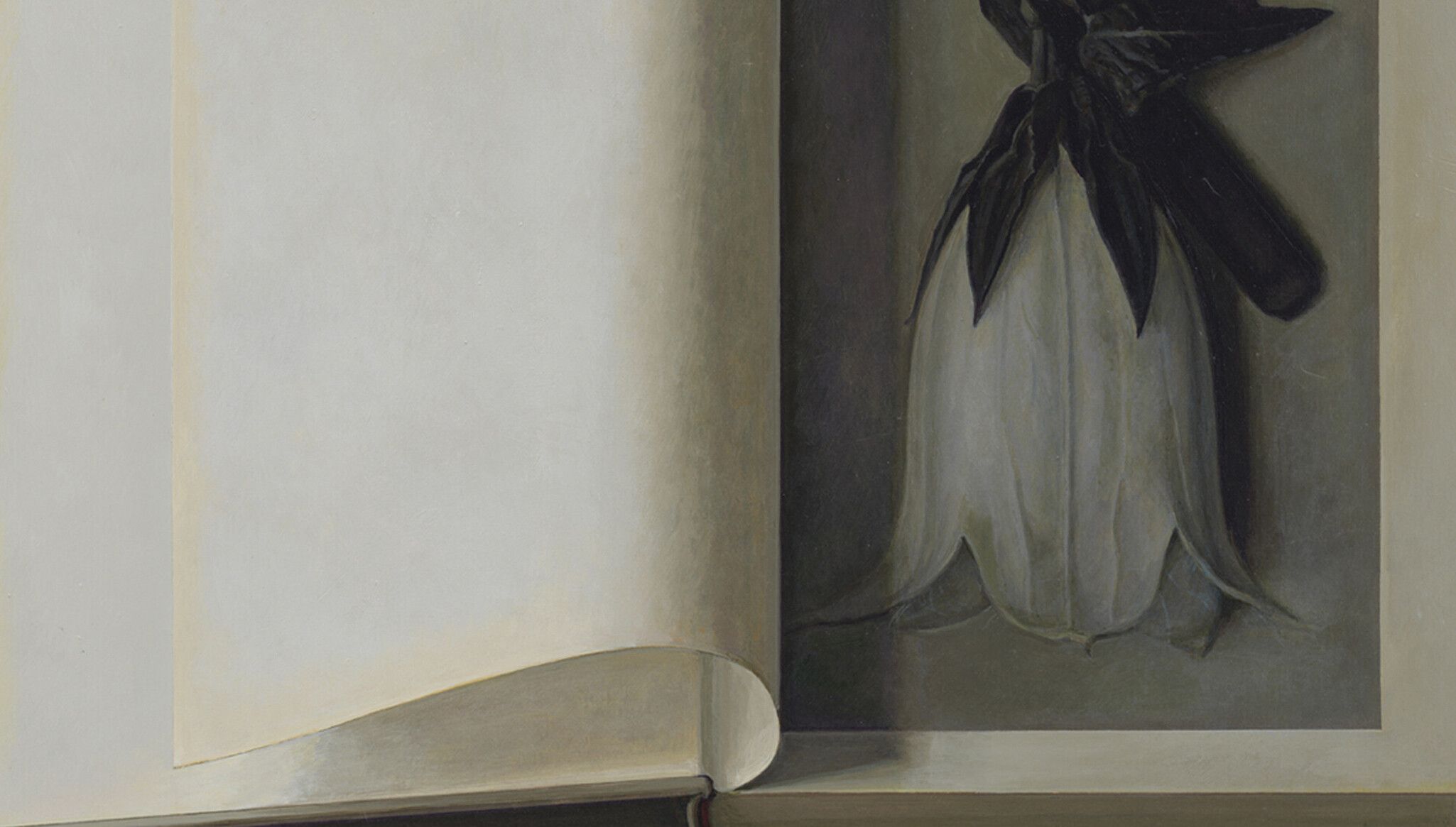 A detail of an artwork by Liu Ye, titled Book Painting No.20 (Blossfeldt, Urformen der Kunst, Verlag Ernst Wasmuth GMBH, Berlin, 1936), dated 2017