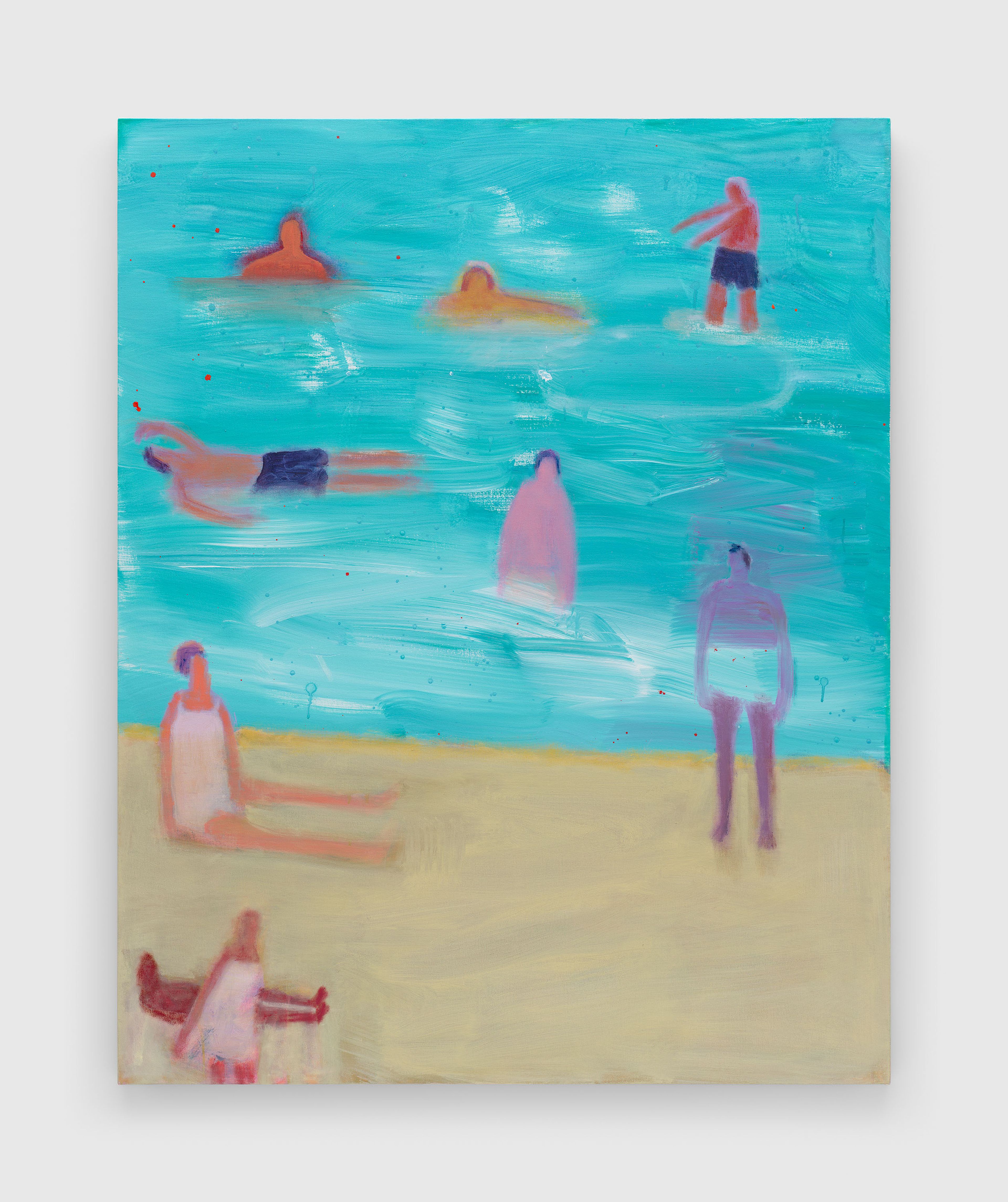 A painting by Katherine Bradford, titled South Beach, dated 2025.