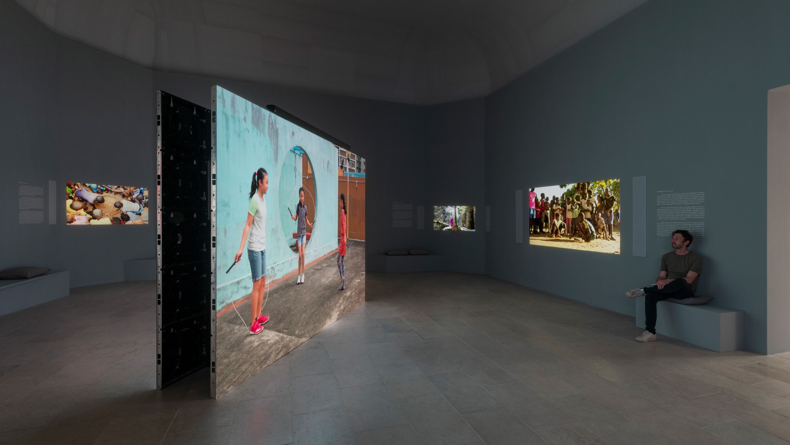 Installation view, Francis Alÿs: The Nature of the Game, Belgian Pavilion, Biennale Arte 2022, Venice. Photo by Roberto Ruiz