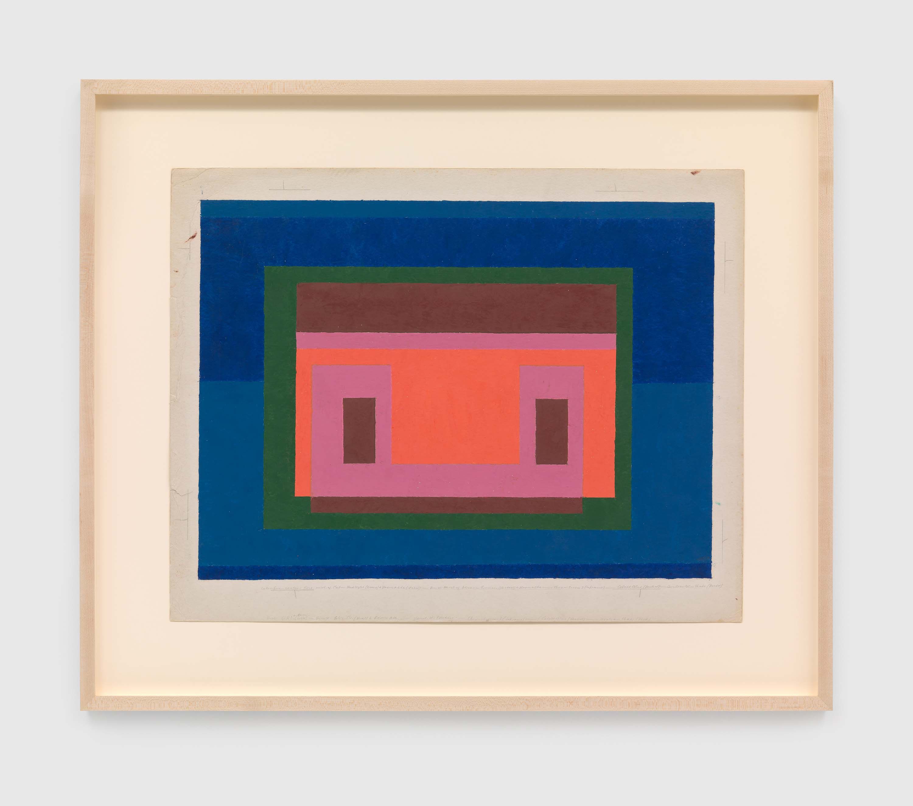 A drawing by Josef Albers, titled Variant/Adobe, dated 1947.