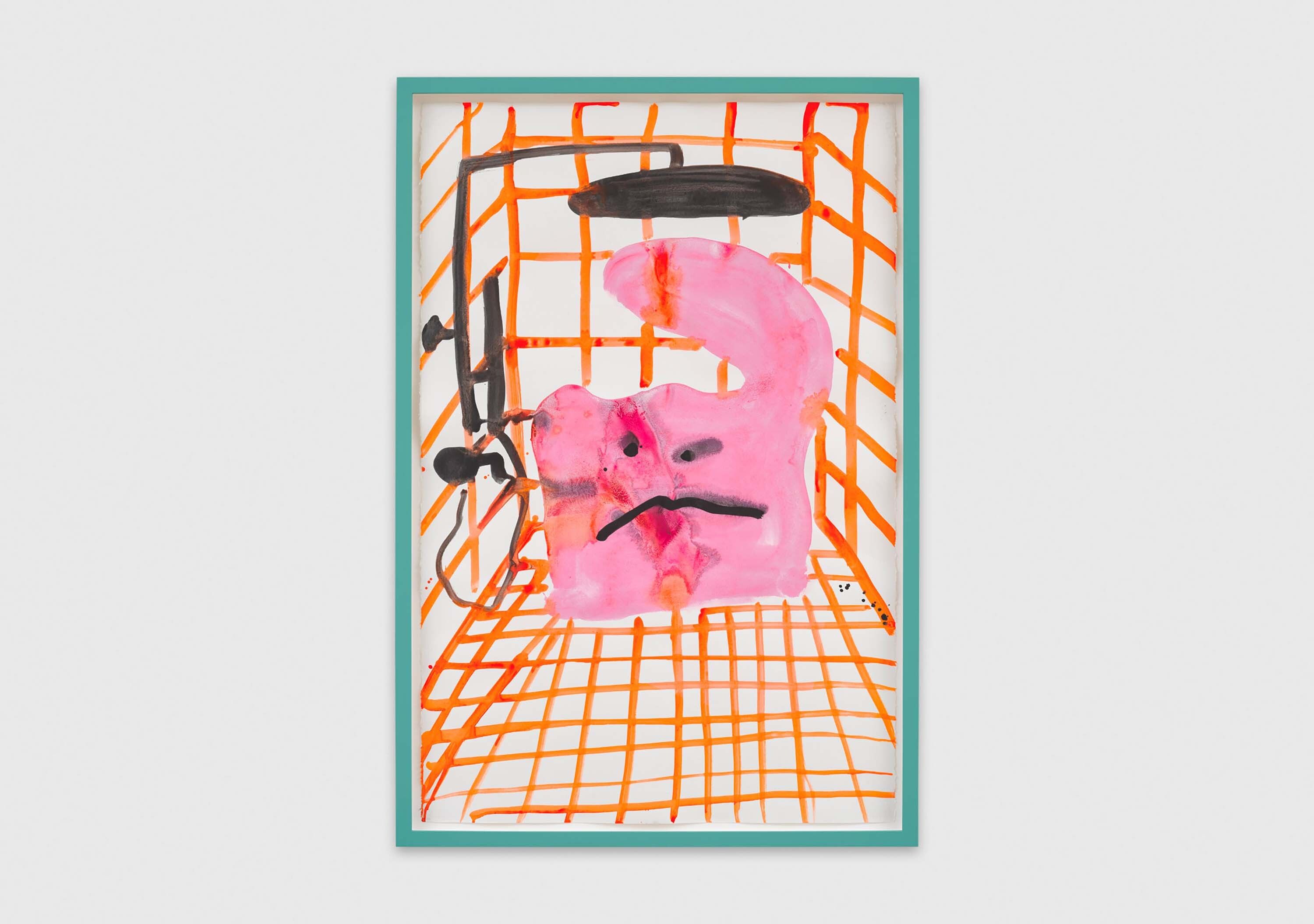 An untitled work on paper by Katherine Bernhardt, dated 2022.