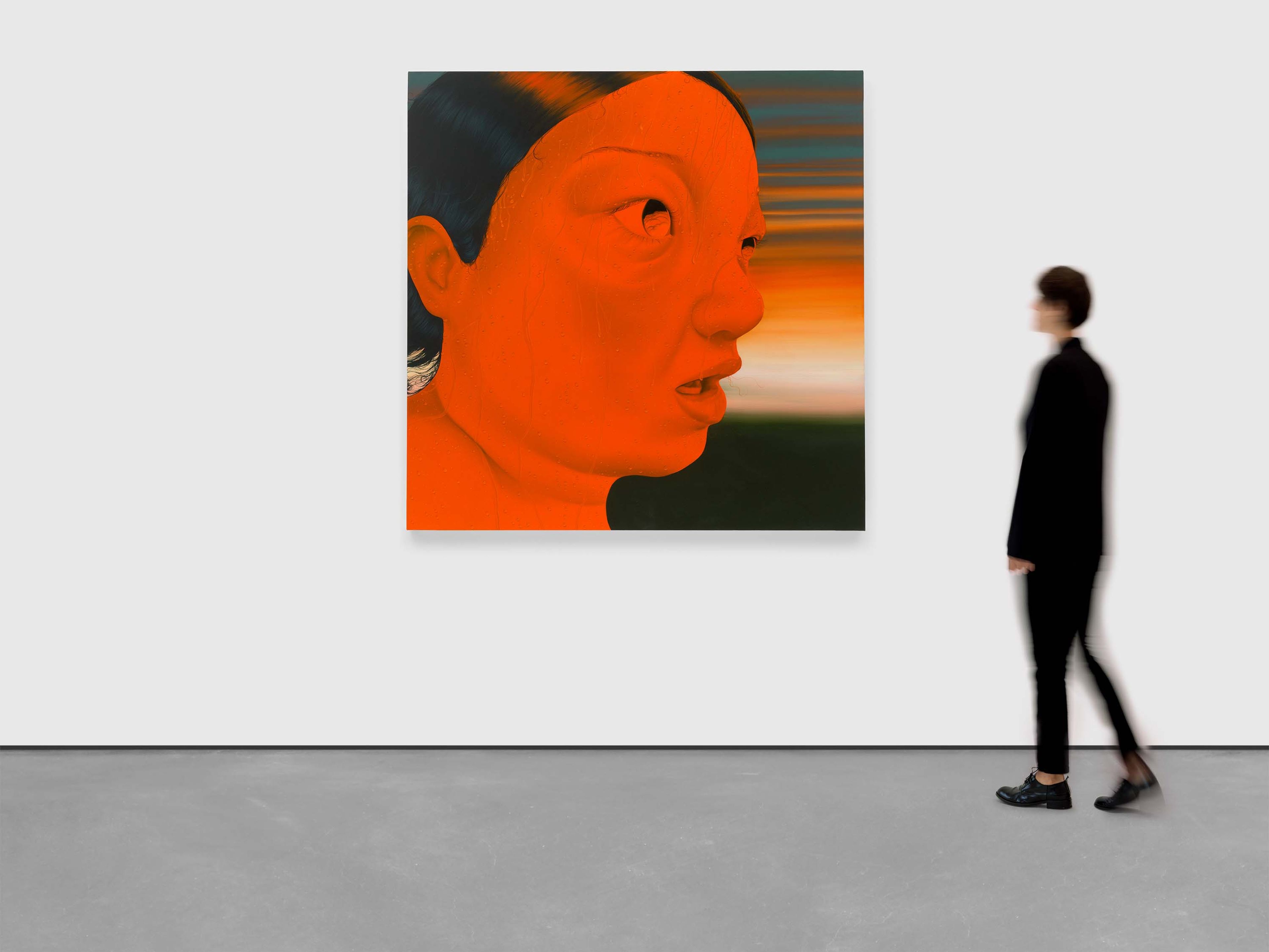 A painting by Sasha Gordon, titled Flame Like Blush, dated 2024.