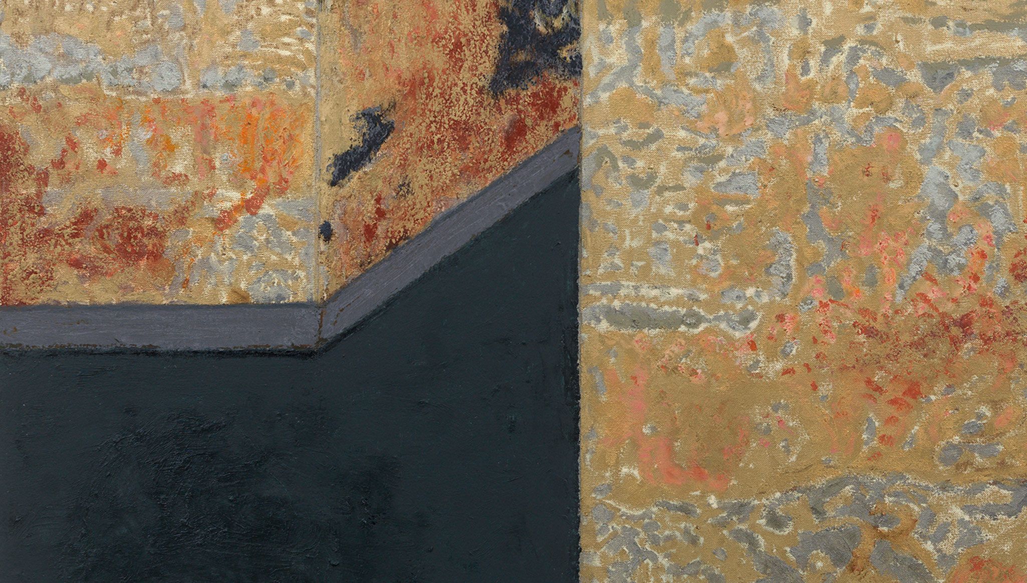 A detail of an artwork by Mamma Andersson, titled Willy-nilly, dated 2023