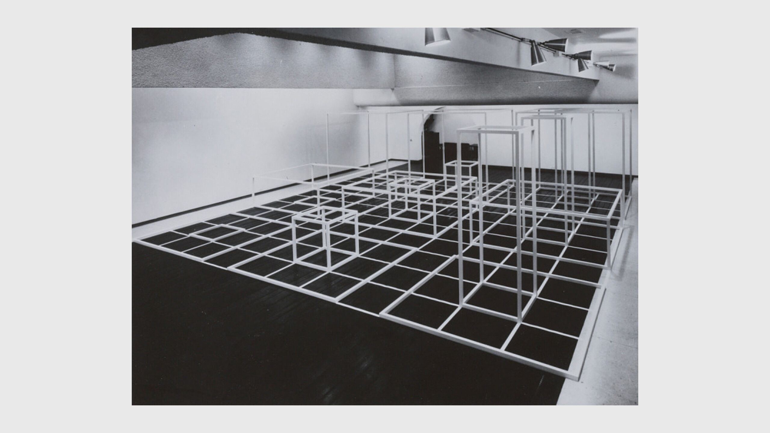 An Installation view, Sol LeWitt, Dwan Gallery, Los Angeles, dated 1967